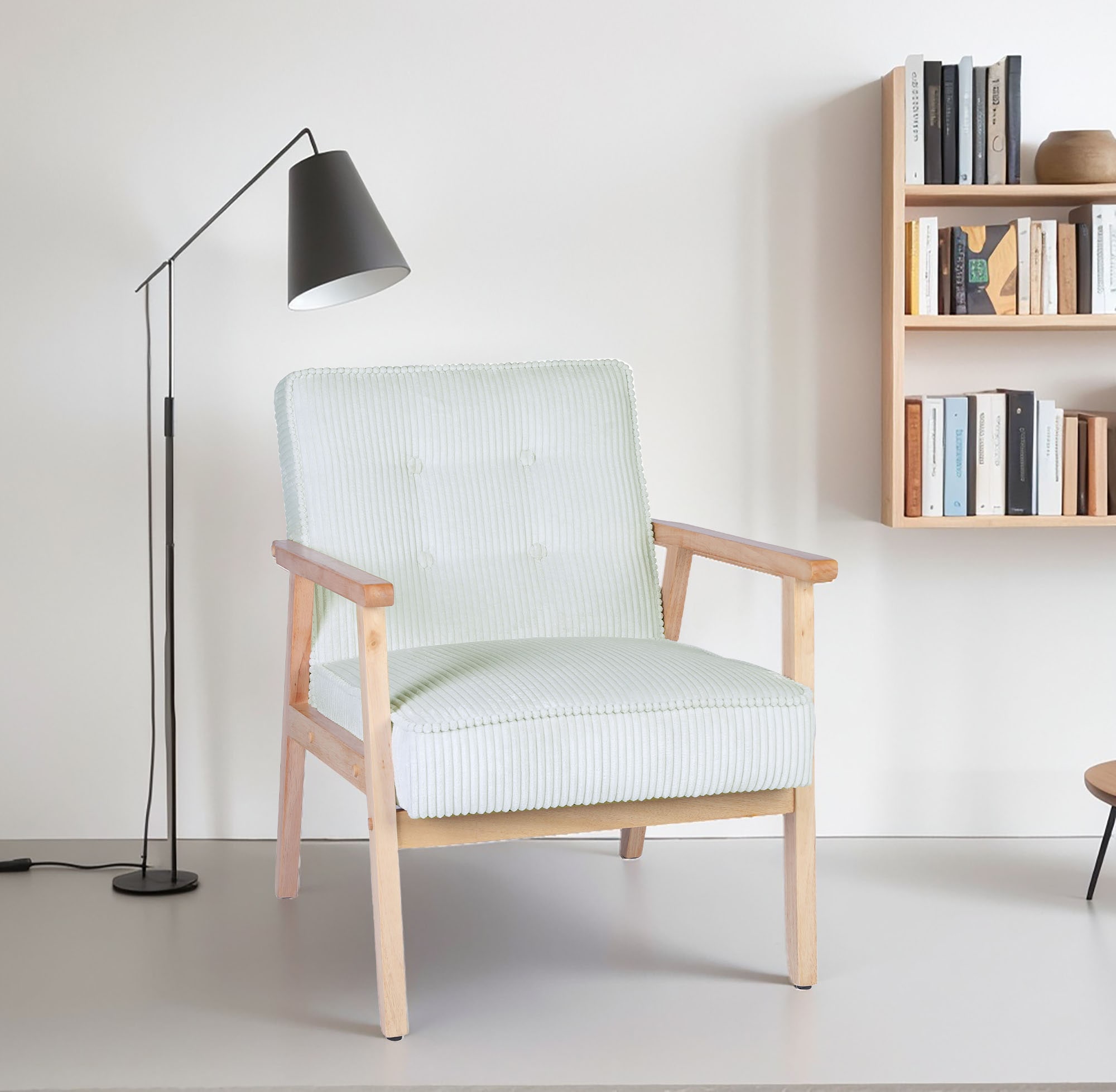 Home affaire Loungesessel »MENONRI mit Armlehnen aus Massivholz«, Relaxsessel, Lese-Sessel, Cocktailsessel in Cord und Webstoff
