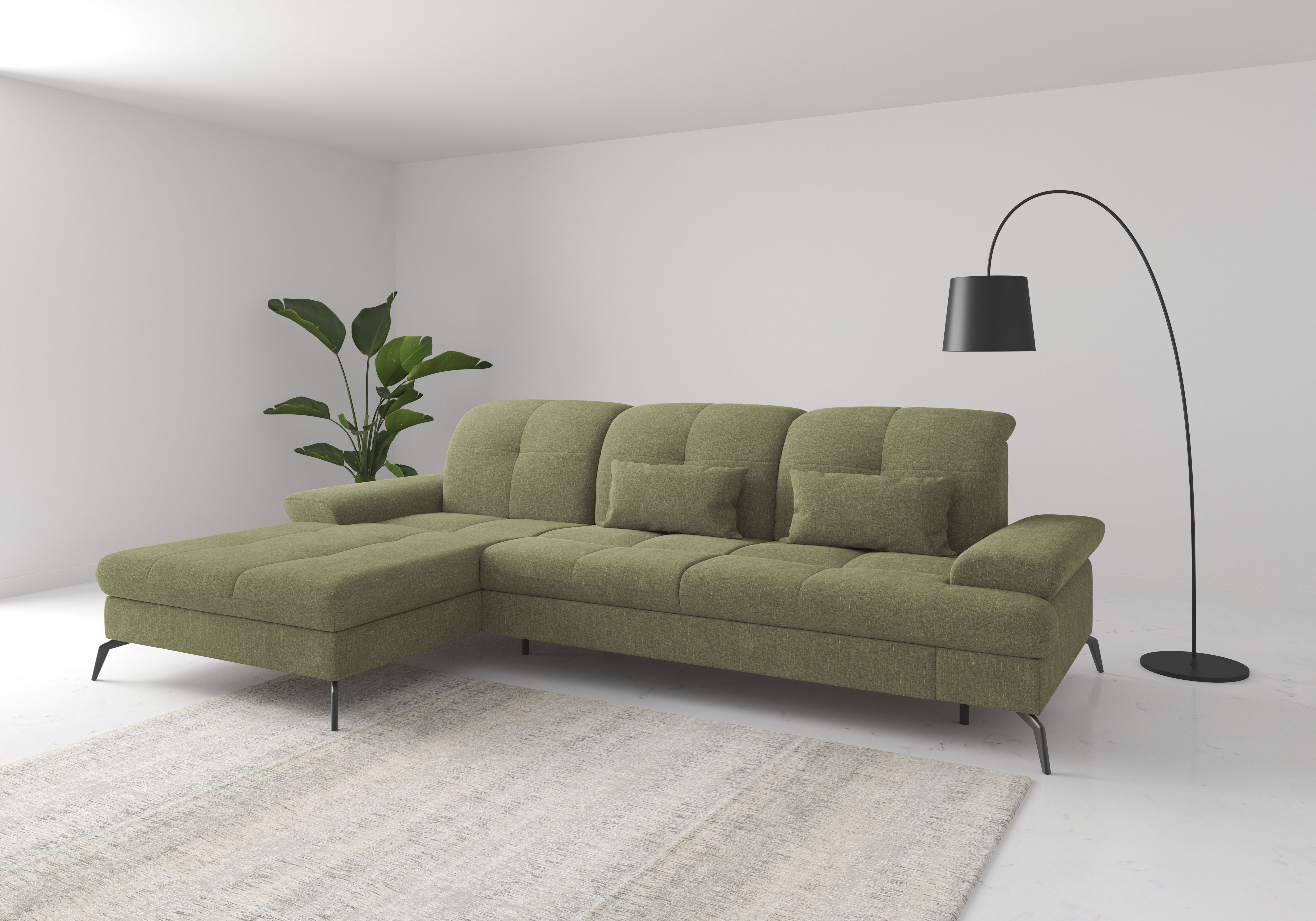 sit&more Ecksofa "Amica, L-Form, inkl. Sitztiefenverstellung & Armteilverstellung" wahlweise mit Schlaffunktion, Bettkasten und Kopfteilverstellung
