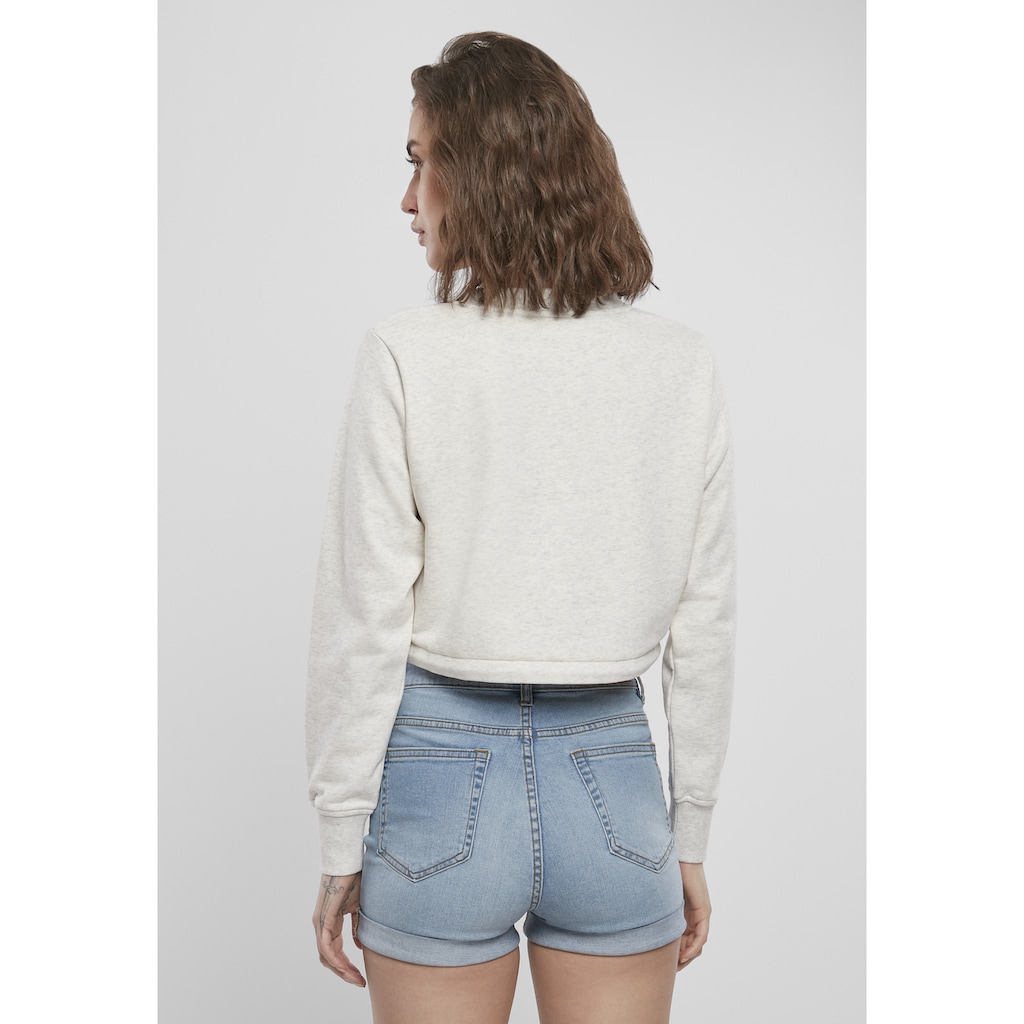 URBAN CLASSICS Sweater »Damen Ladies Oversized Cropped Crewneck«, (1 tlg.)