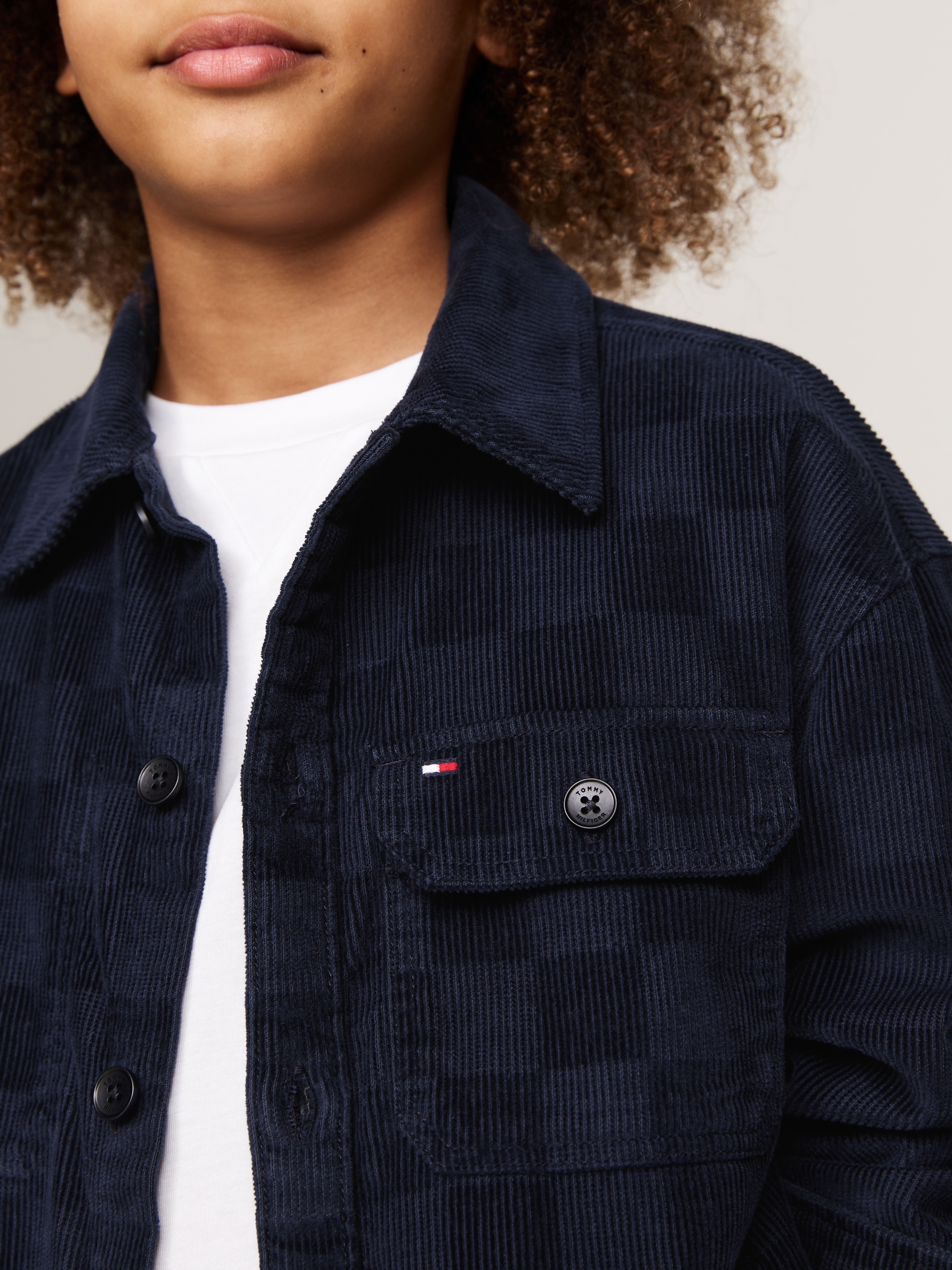 Tommy Hilfiger Langarmhemd »CHECKERBOARD CORDUROY SHIRT LS«, mit Schachbrett-Print