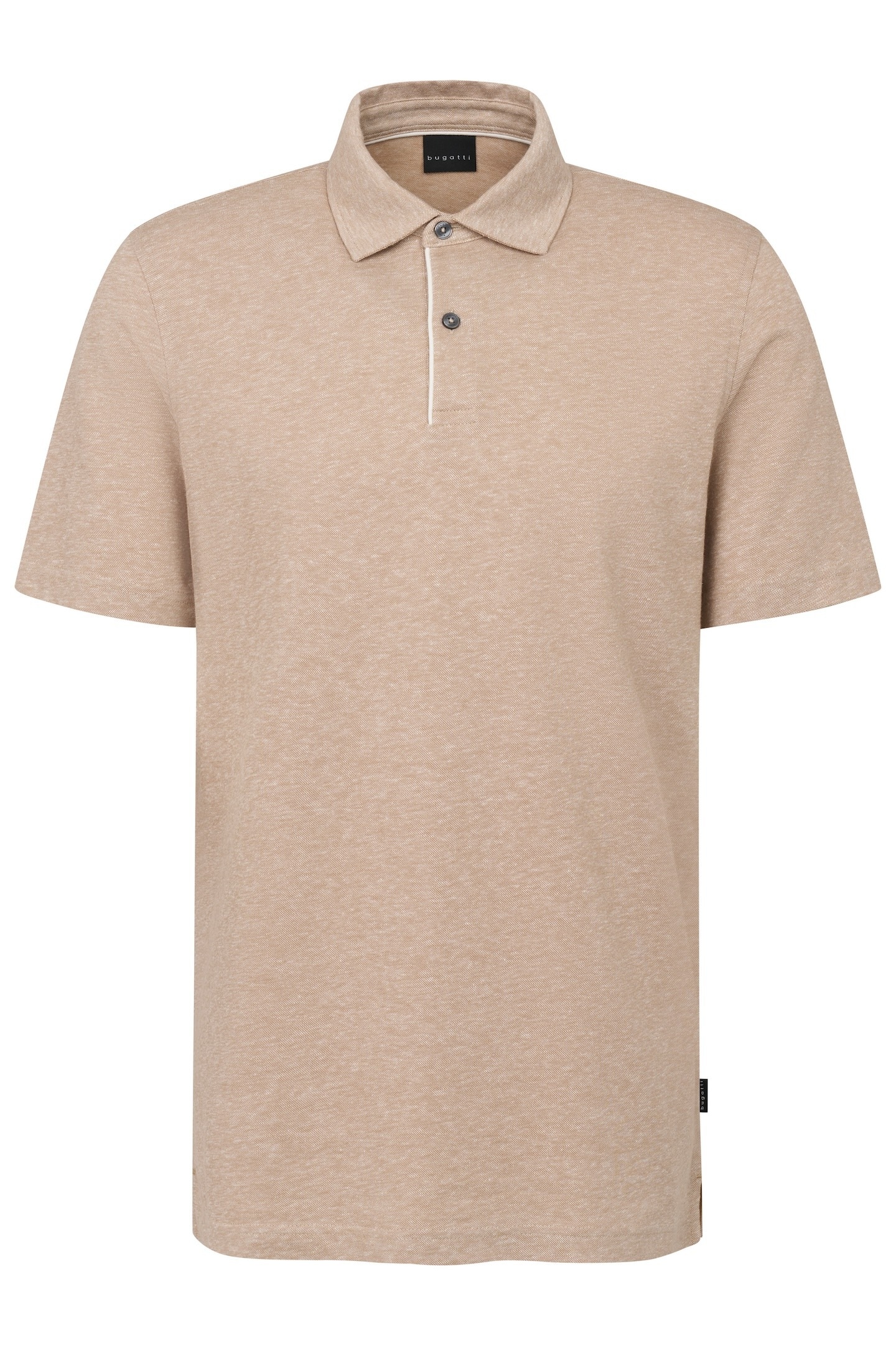 bugatti Poloshirt, aus Baumwoll-Leinen-Mischung
