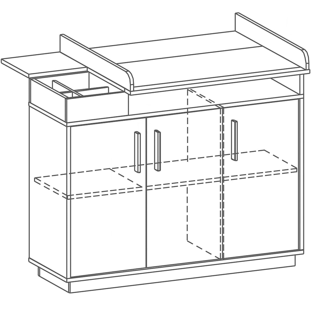 roba® Babyzimmer-Komplettset »Olaf«, (Set, 3 St., Kinderbett, Wickelkommode, Kleiderschrank)