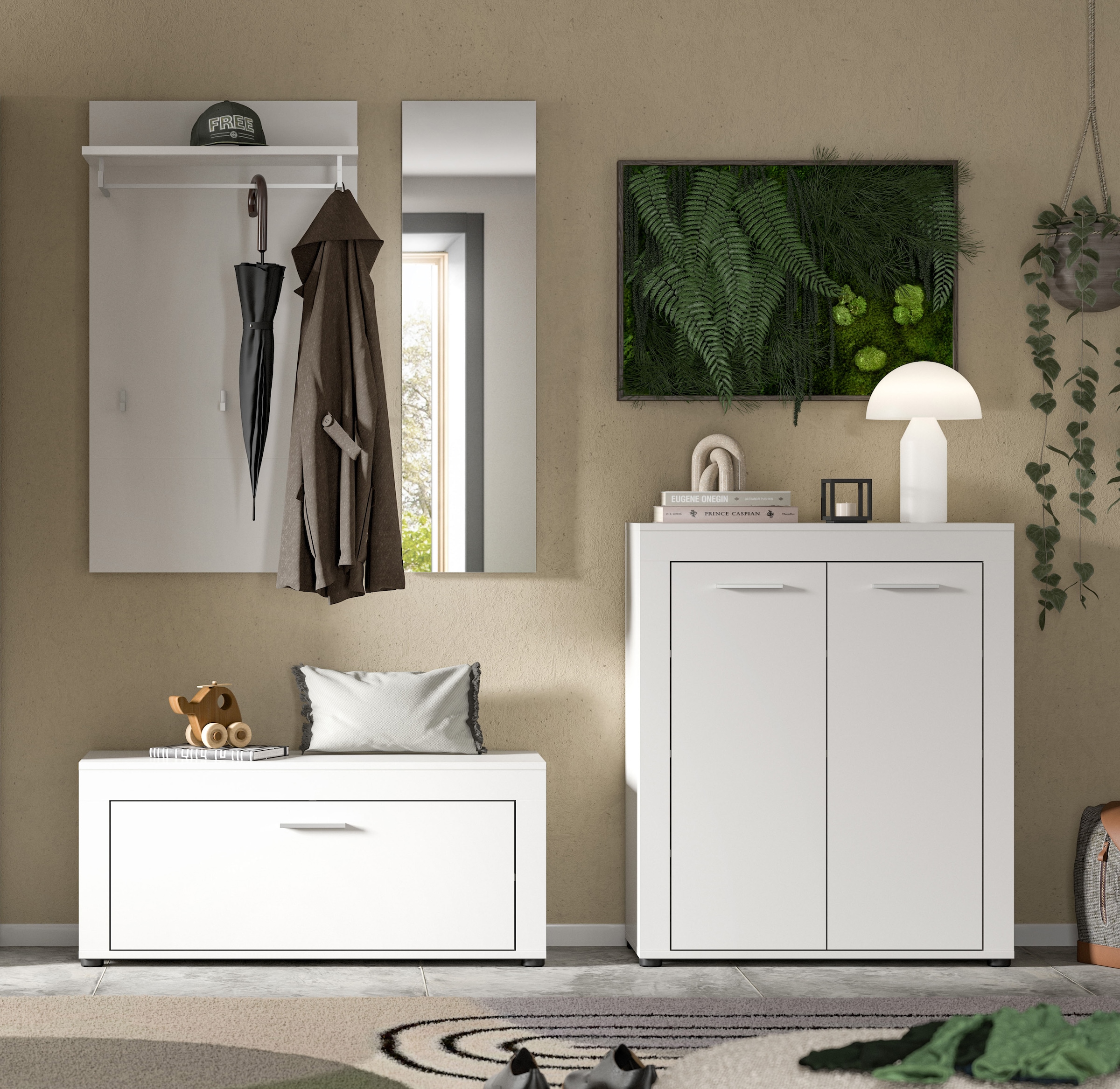 INOSIGN Garderoben-Set »Aosta«, (Set, 4 St.), Aosta, Höhe 191 cm, Garderobenset, Flur, Diele