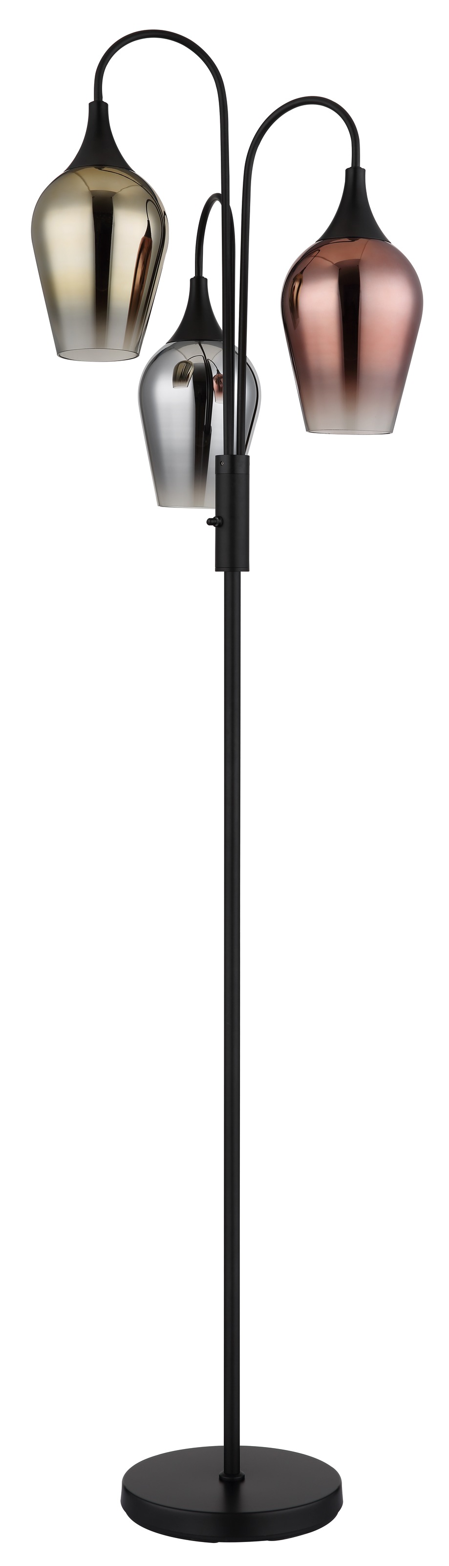 GLOBO LIGHTING Stehlampe »LAVUS«, Leuchtmittel E27 | ohne Leuchtmittel, Stehleuchte/Glas/kupferfarben/goldfarben/Wohnzimmer/Flur/Vorraum