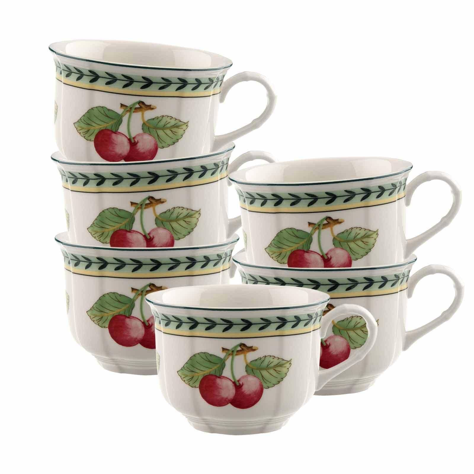 Villeroy & Boch Tasse "Cappuccinotassen French Garden Fleurence 260 ml 6er Set bunt" Spülmaschinenfest, Mikrowellensicher