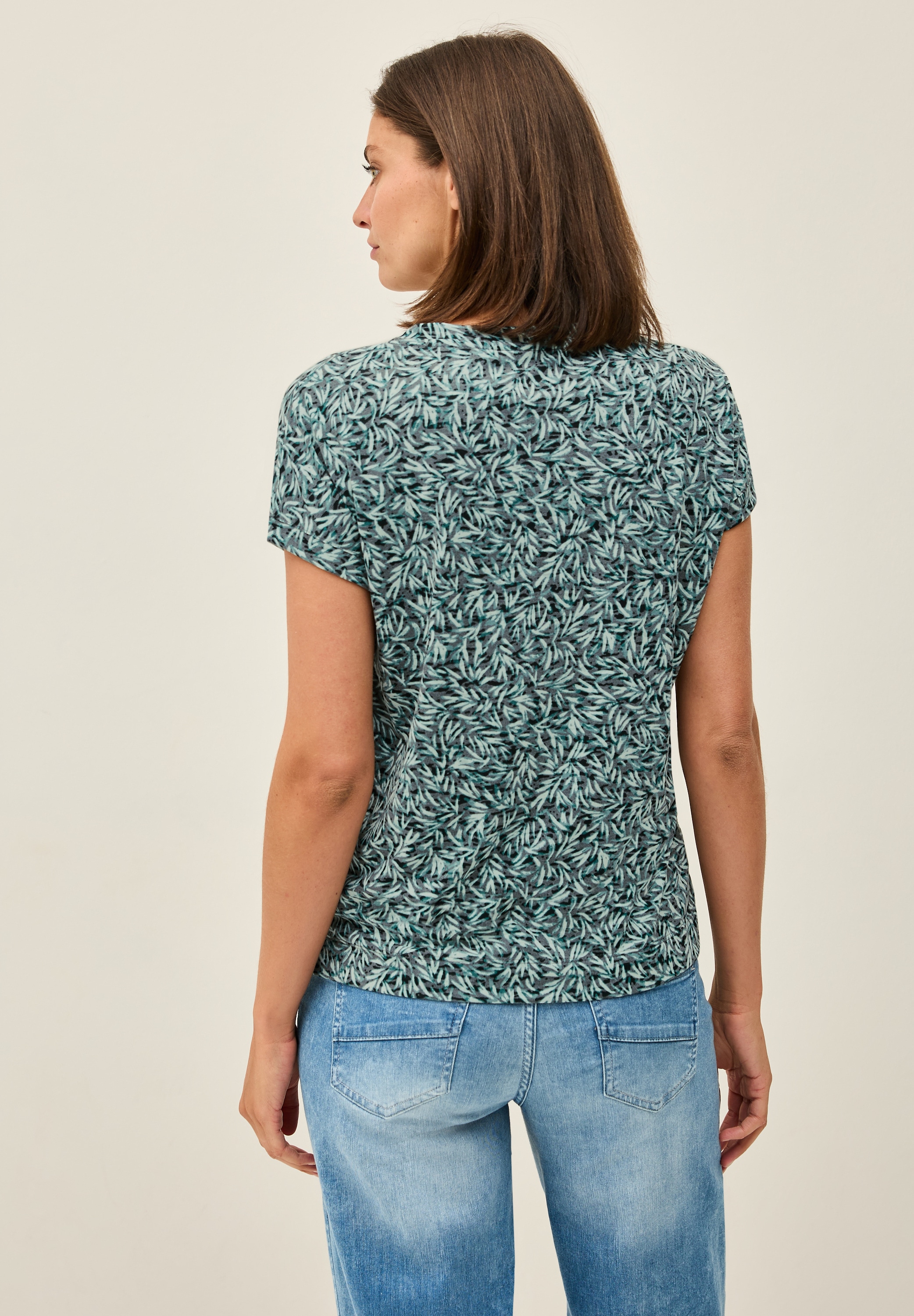 Cecil Rundhalsshirt, mit grafischem Muster