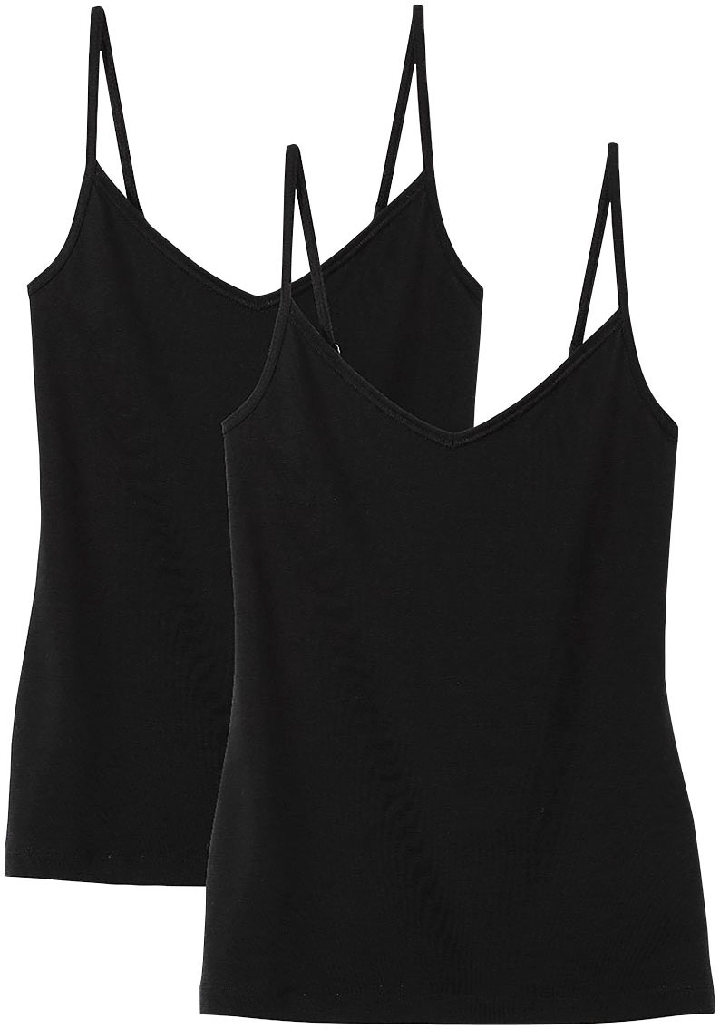 CALIDA Spaghettitop "Benefit Women", (2er Pack), V-Ausschnitt, Single Jerse günstig online kaufen