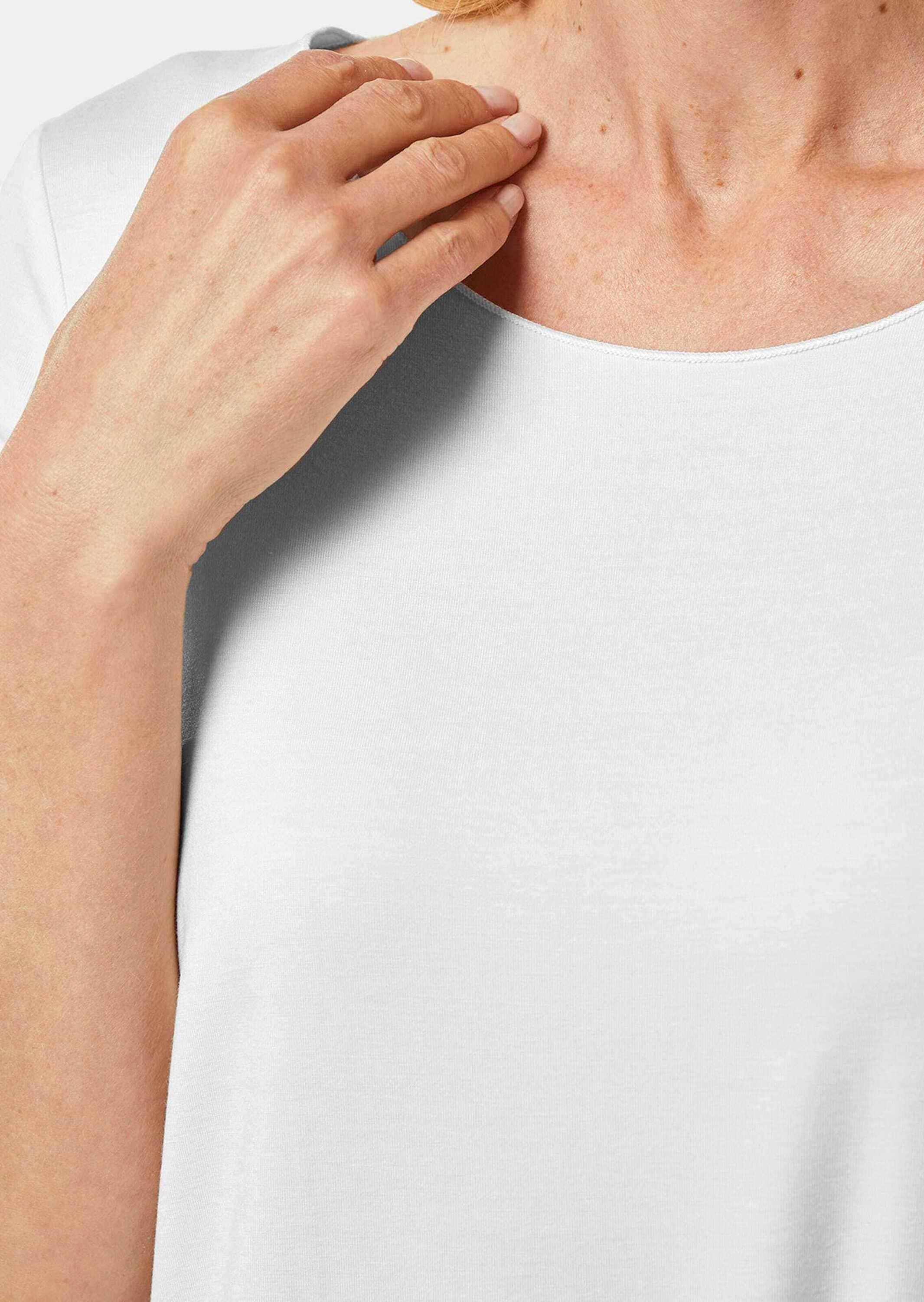 GOLDNER Langarm-Poloshirt »Kombistarkes Halbarmshirt mit tonaler Zierkante«