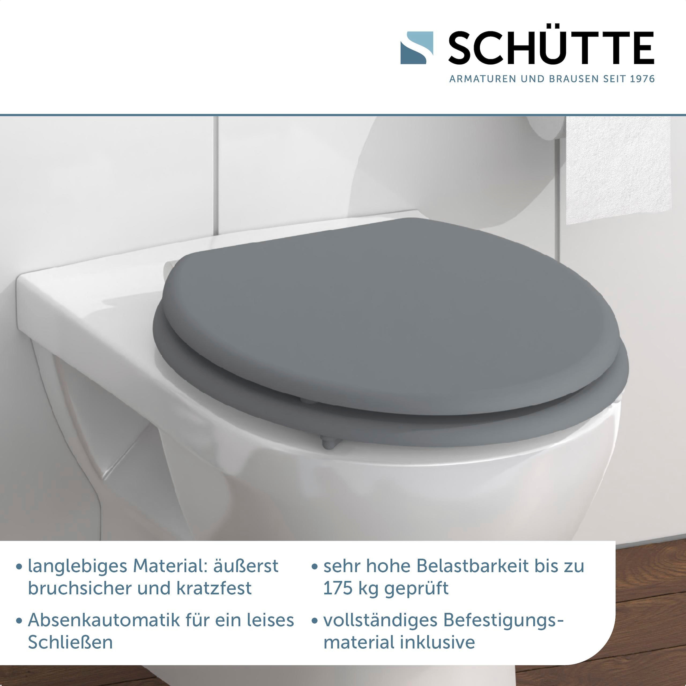 Schütte WC-Sitz »SPIRIT GREY«, Toilettendeckel, mit Absenkautomatik