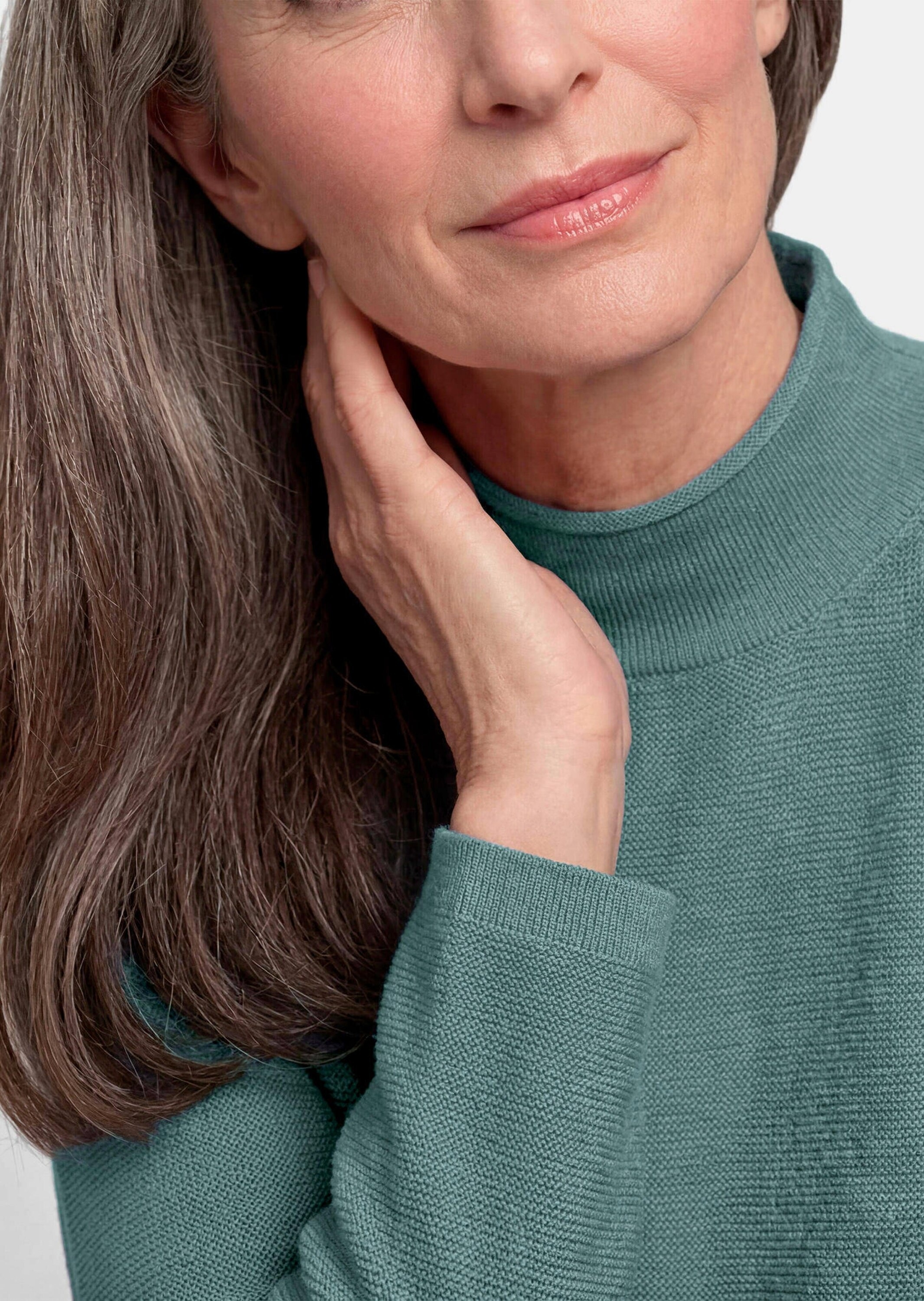 GOLDNER Rundhalspullover »Feinstrickpullover mit Rollkante« Rollbündchen am Ausschnitt