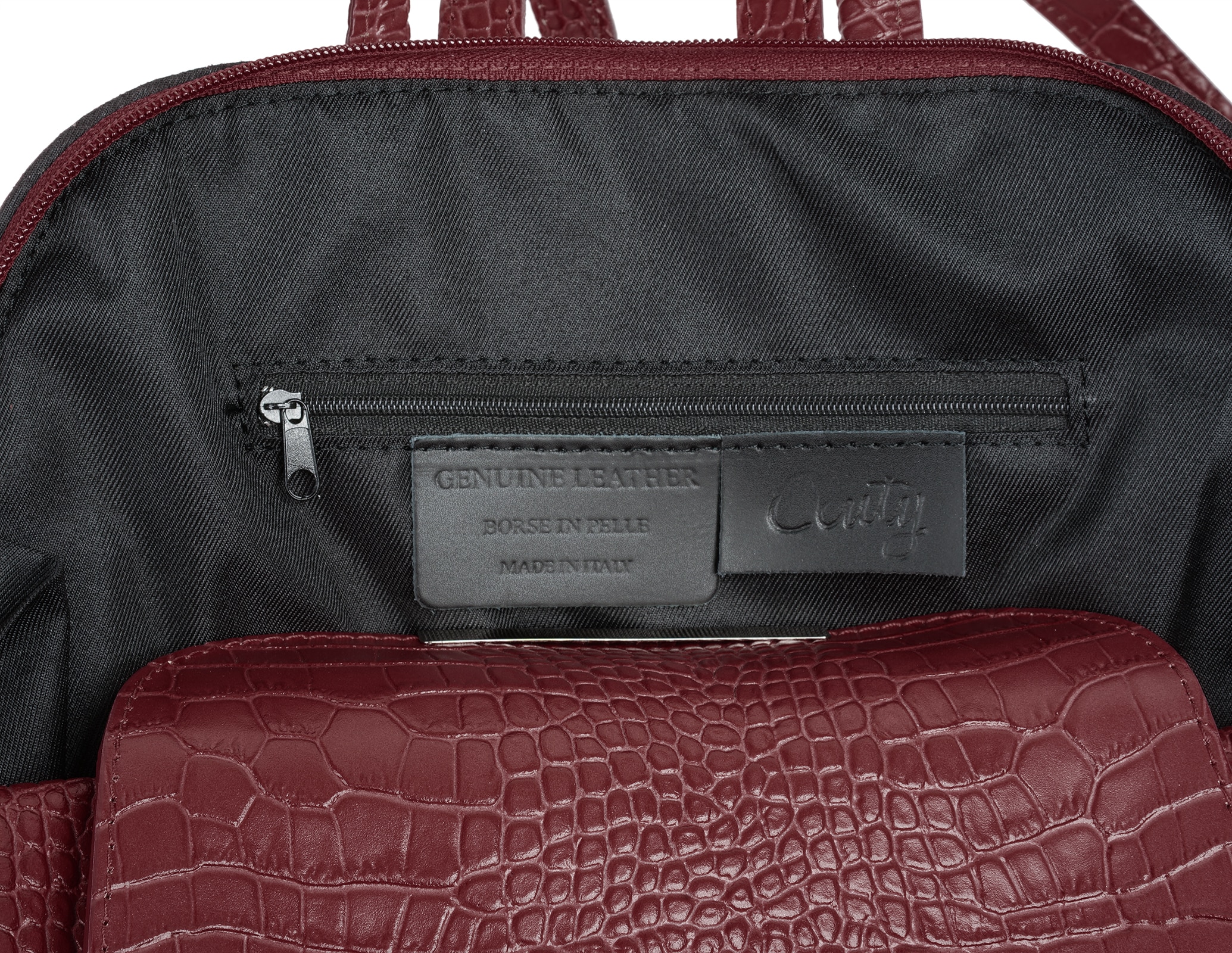 Cluty Cityrucksack, echt Leder, Made in Italy