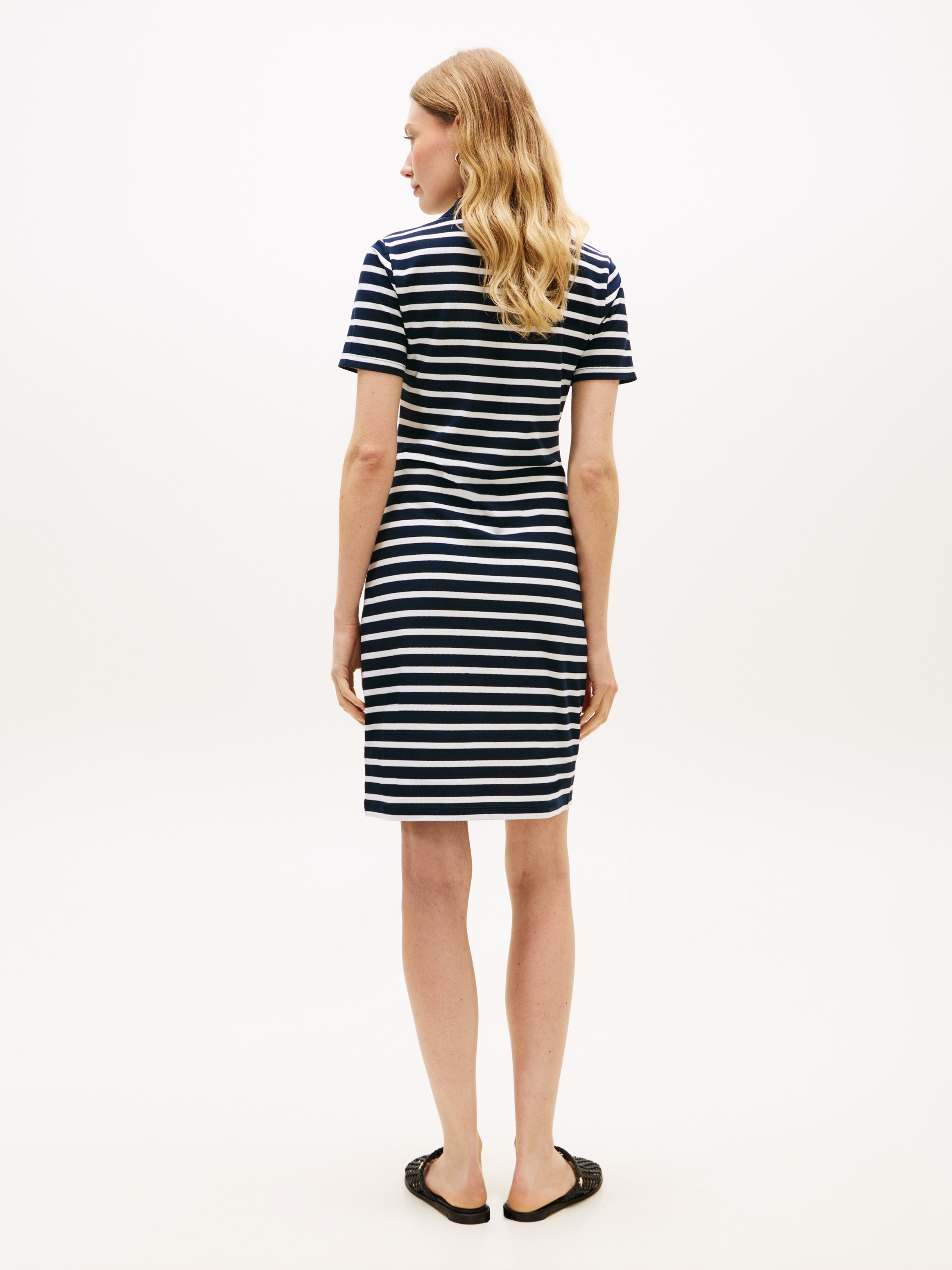 Tommy Hilfiger Polokleid "SLIM OPEN NK POLO DRESS SS" mit gestickter Tommy günstig online kaufen