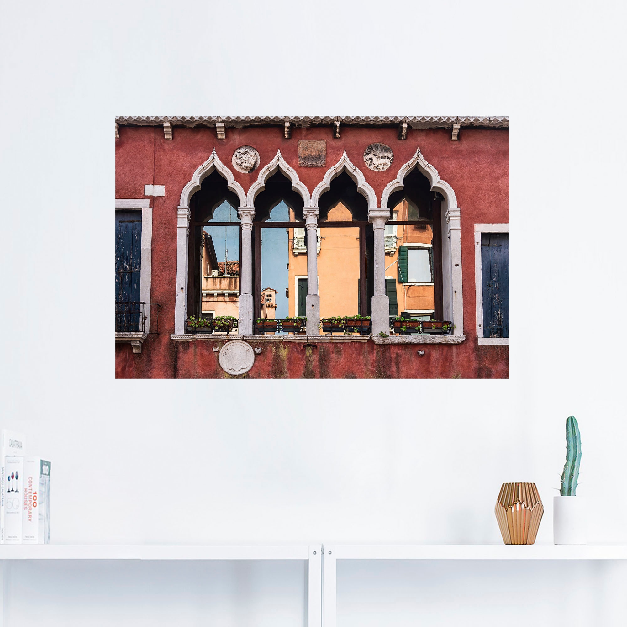 Artland Wandbild »Historische in Poster bestellen von Fenster Leinwandbild, | BAUR Türen, versch. Altstadt St.), oder & als Venedig«, Größen (1 Gebäude Wandaufkleber Alubild