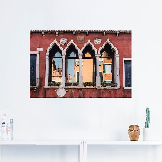Artland Wandbild »Historische Gebäude Altstadt von Venedig«, Fenster &  Türen, (1 St.), als Alubild, Leinwandbild, Wandaufkleber oder Poster in  versch. Größen bestellen | BAUR