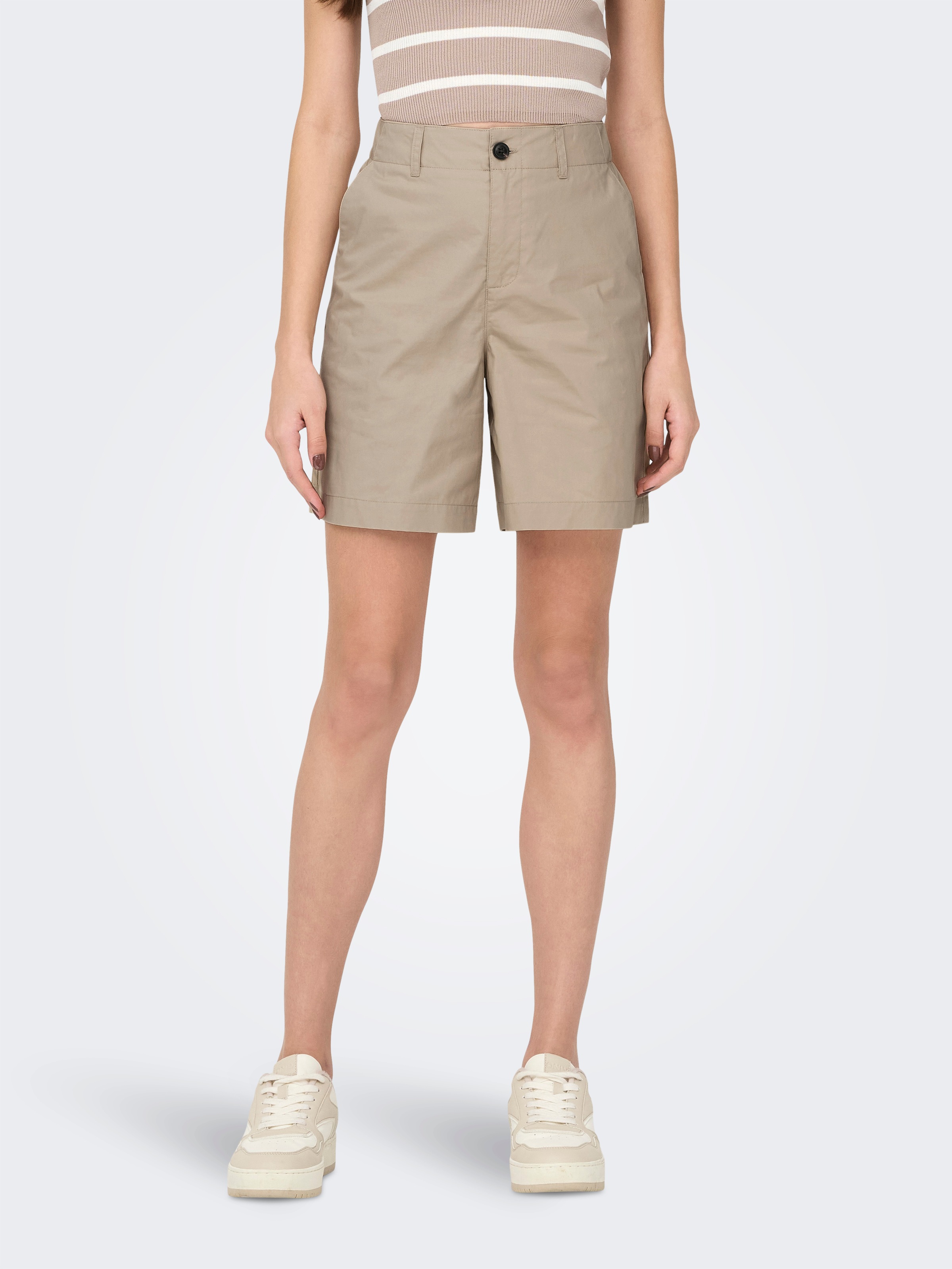 ONLY Shorts "ONLZORA MW BERMUDA SHORTS PNT" Baumwolle, locker geschnitten günstig online kaufen