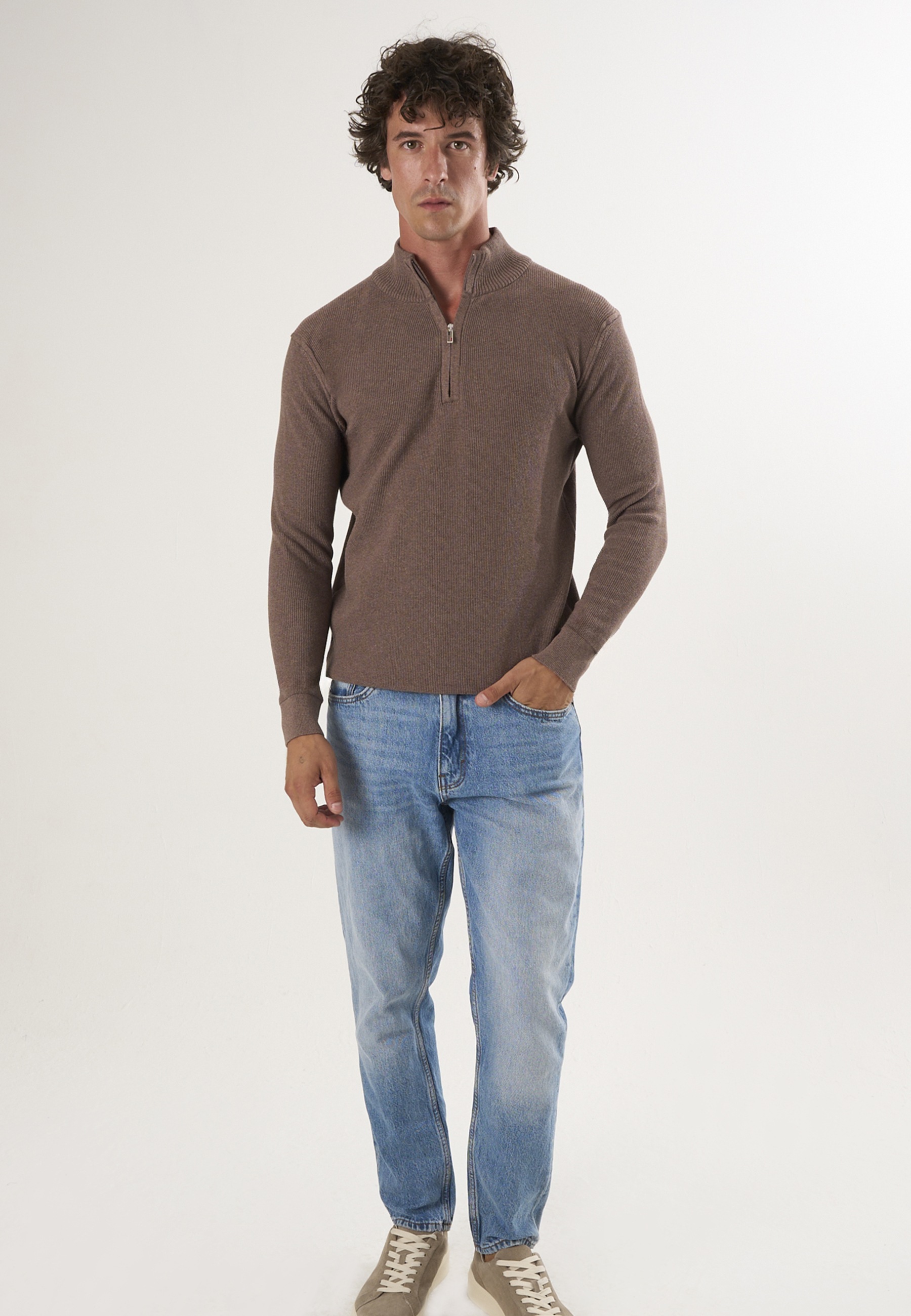 Felix Hardy Stehkragenpullover "Pullover mit halbem Reißverschluss" günstig online kaufen