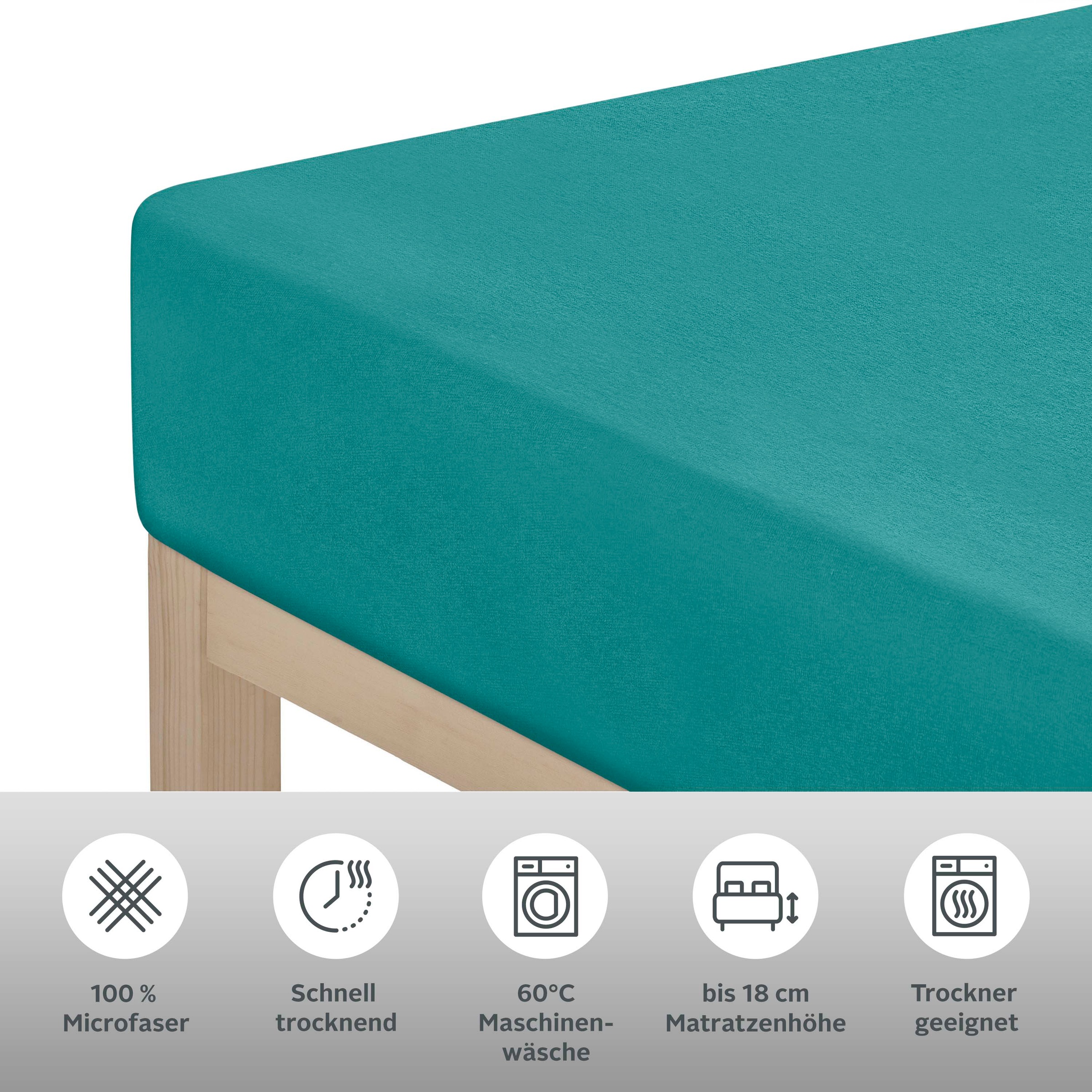 Thumbnail - OTTO home Spannbettlaken "PAPRIKA" Bettlaken, Laken, in zwei Qualitäten: Fleece & Jersey, pflegeleicht