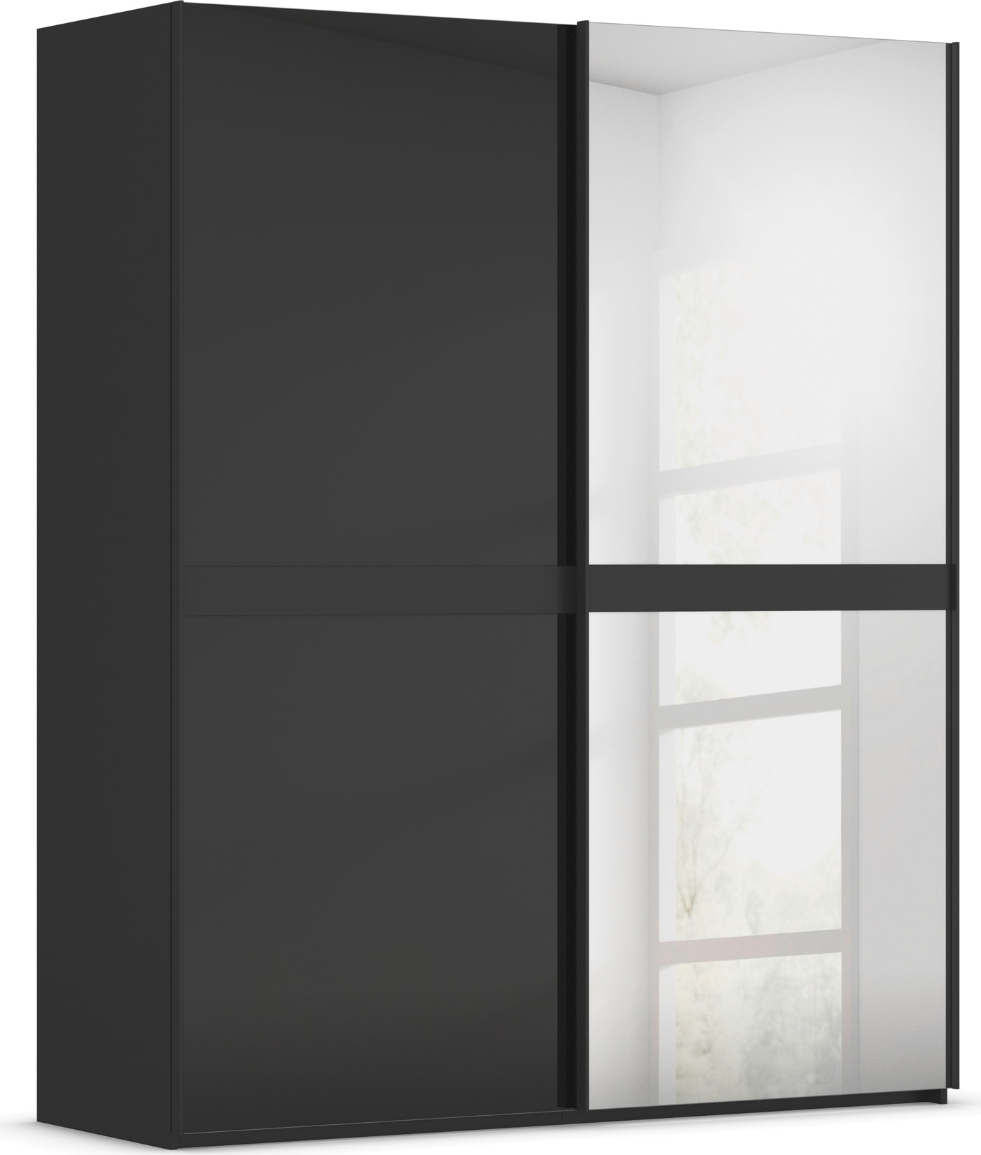 rauch "Kleiderschrank Schrank Garderobe Schlafzimmerschrank SCALE-LINE" edle Optik mit Bauchbinde mit Glas/Spiegel-Front MADE IN GERMANY