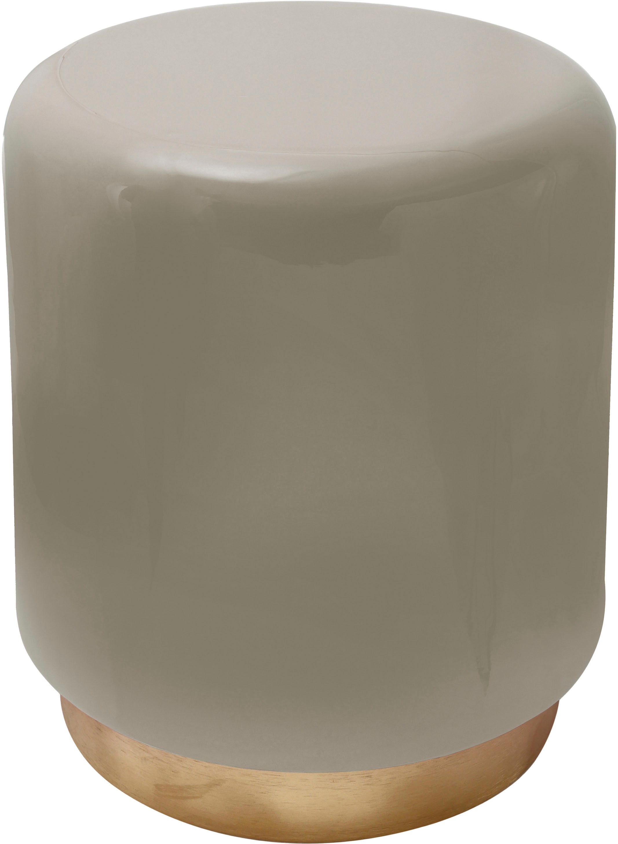 Beistelltisch KAYOOM "Art Deco 375, Abstelltisch aus Metall,funktional und stabil", grau (taupe, gold, taupe), B:35cm H:44,5cm T:35cm, 100% Eisen, Tische, Beistelltisch, Dekorativ, glanzvolle Lackierung, stilvolles Design 2
