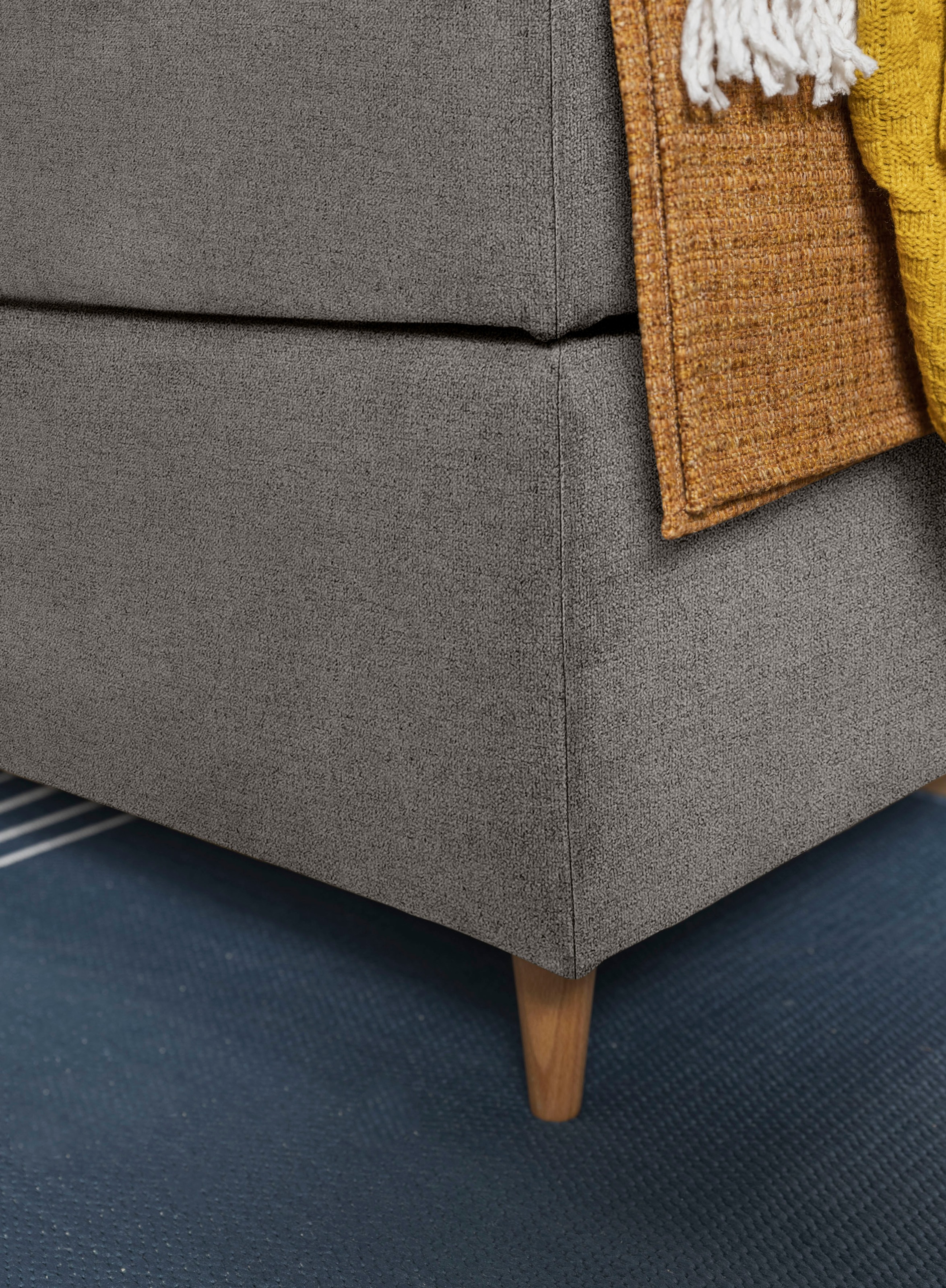 Boxspringbett ALINA "Henri", grau (staubgrau tmd 29), B:180cm L:208cm, Struktur TMD (100% Polyester), Komplettbetten, Boxspringbett, inklusive Matratze und Topper, in diversen Ausführungen 6