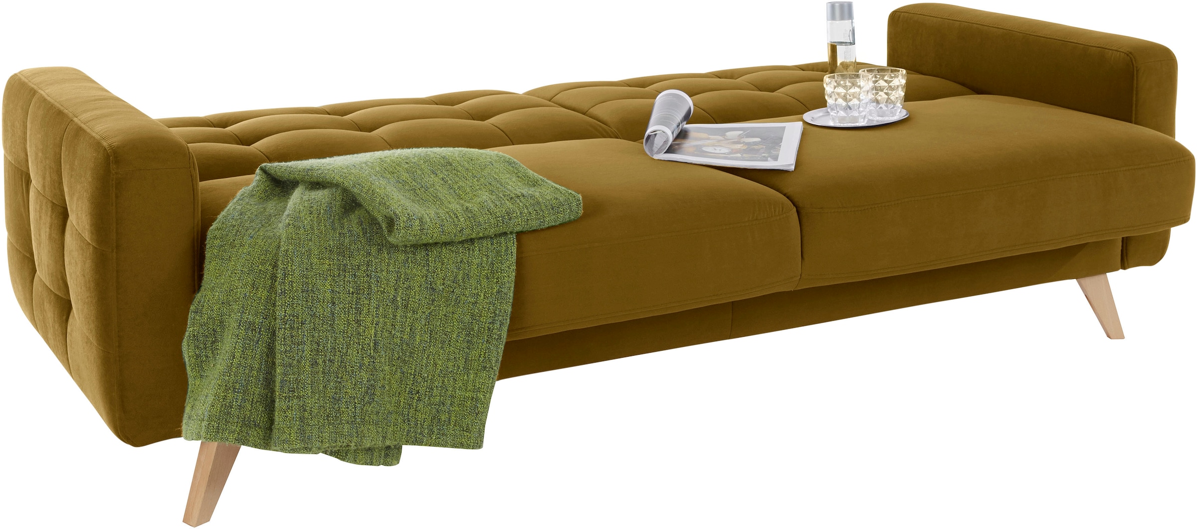 exxpo - sofa fashion 3-Sitzer »Nappa, kompakt und komfortabel, bequem, zeitloses Design, L-Form«, tolle Detailverarbeitung