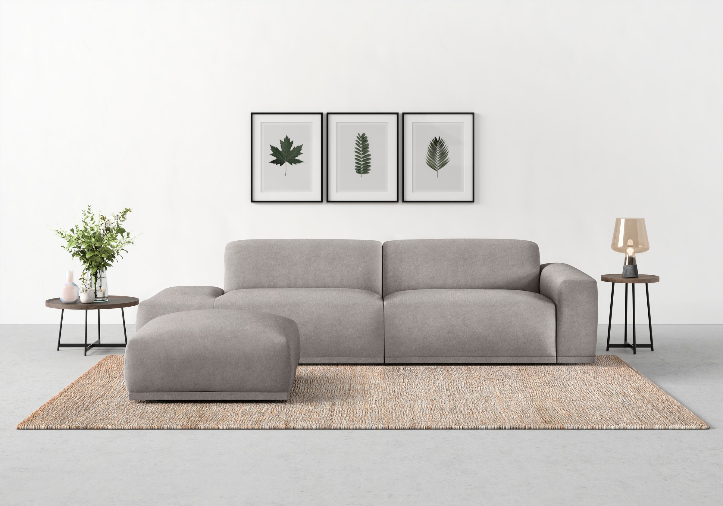 TRENDMANUFAKTUR Big-Sofa »Braga, mit hochwertigem Kaltschaum, Megasofa, in Cord erhältlich«, modernes Big-Sofa, Couch mit hohem Sitzkomfort, 277/72/107 cm (B/H/T)