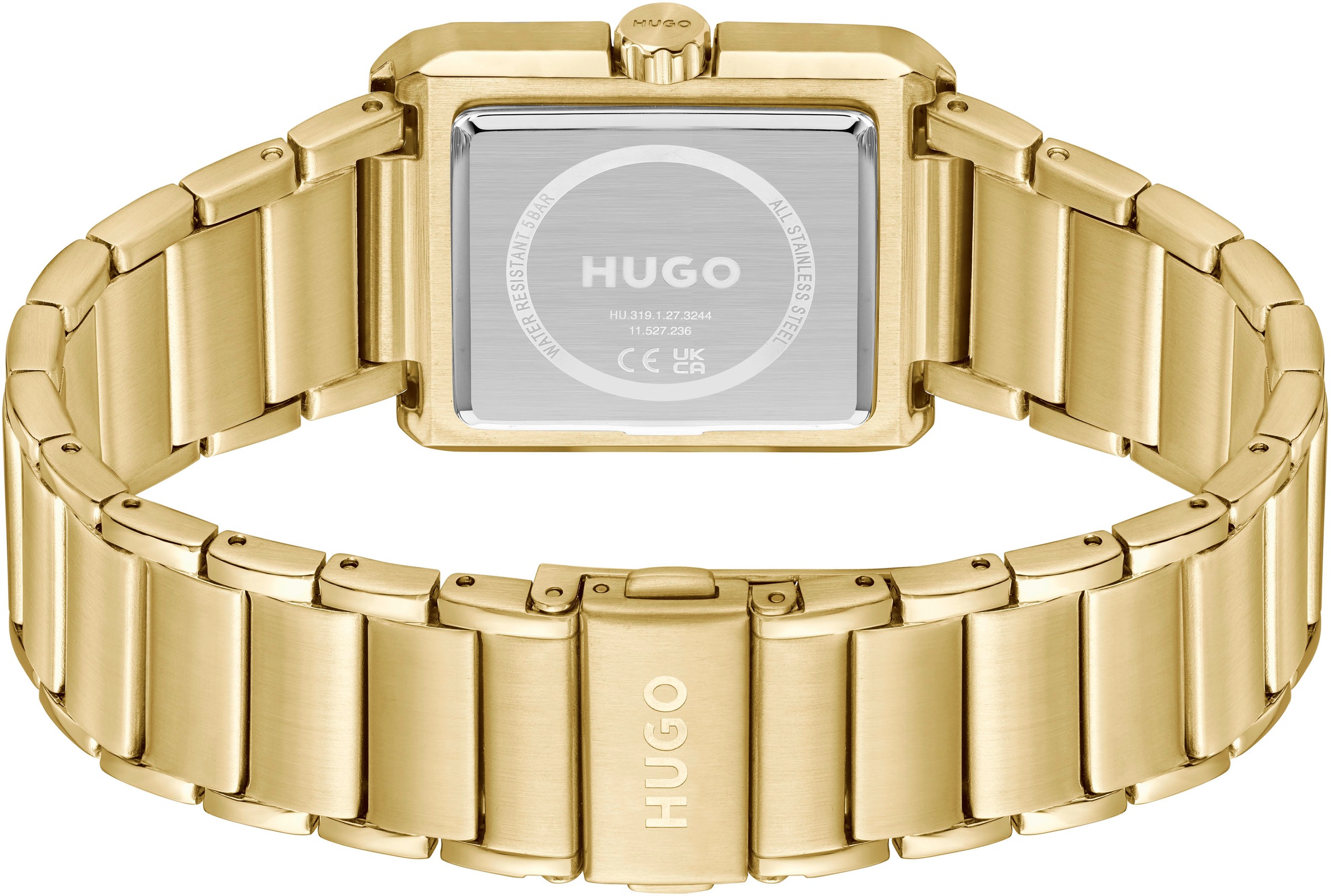 HUGO Quarzuhr »#THRIVE ANALOG«, Armbanduhr, Herrenuhr, analog, Edelstahlarmband