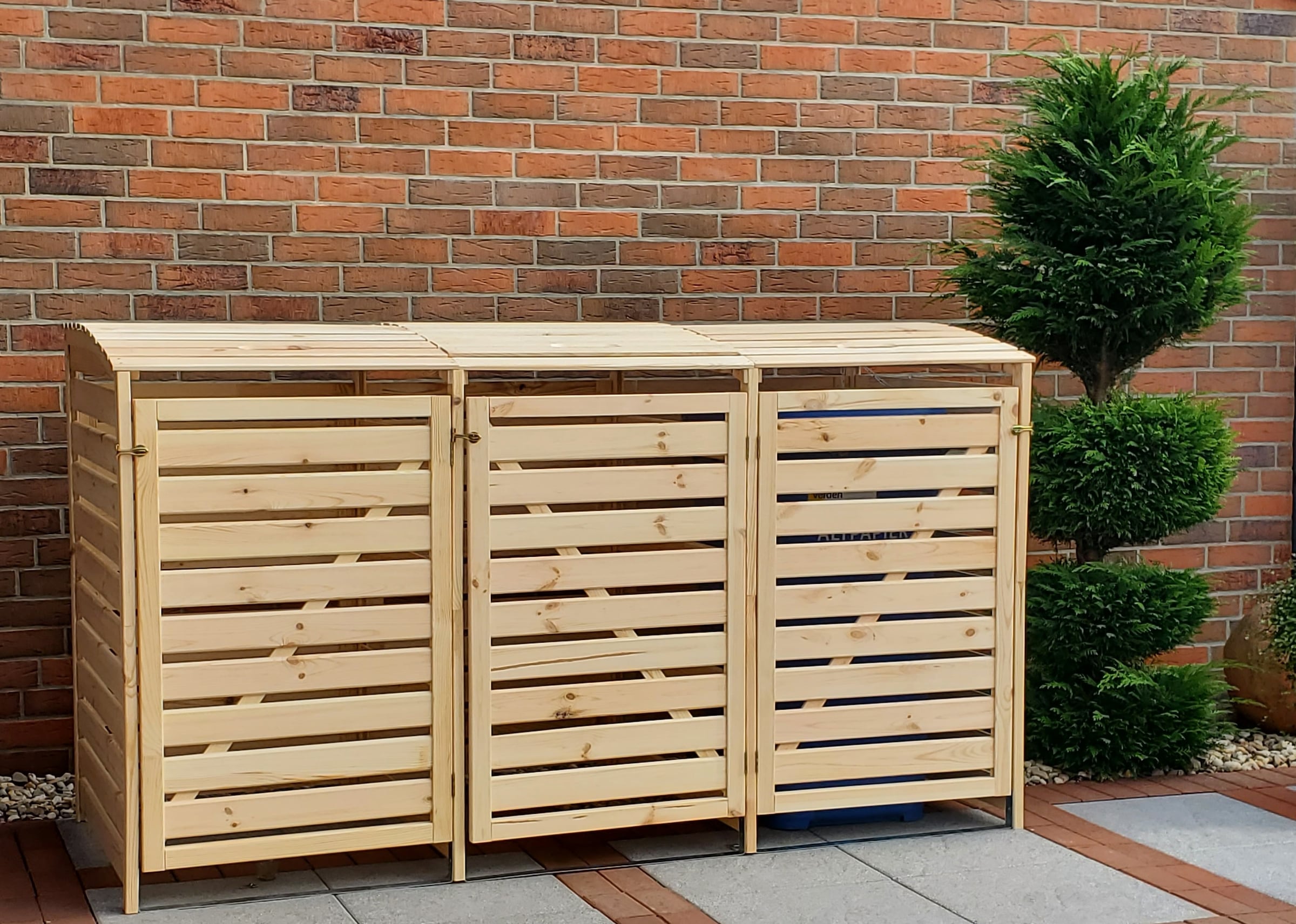 promadino Mülltonnenbox "Vario III", für 3 Tonnen, robust aus zertifizierte günstig online kaufen