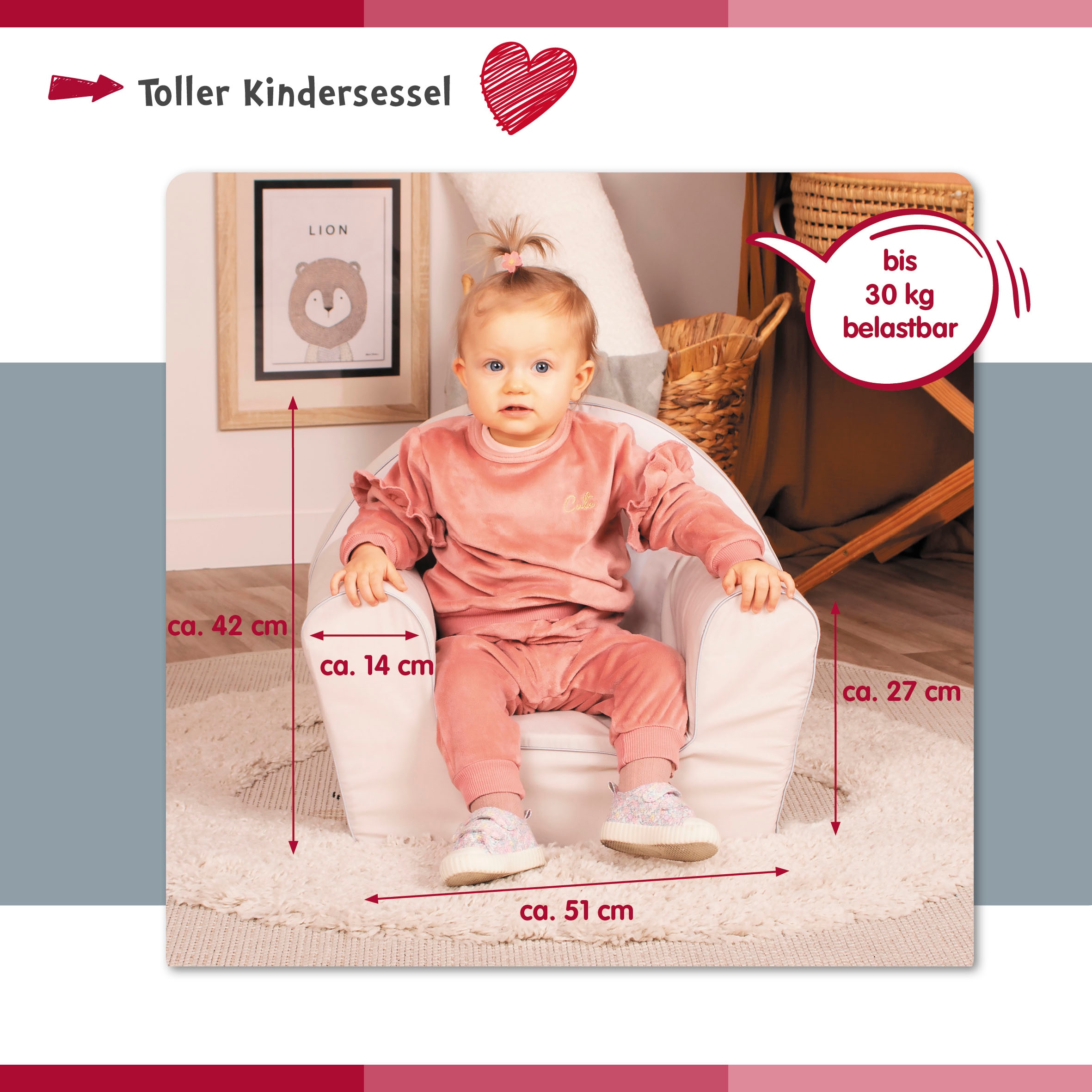 Knorrtoys® Sessel »Jungle animal« für Kinder; Made in Europe