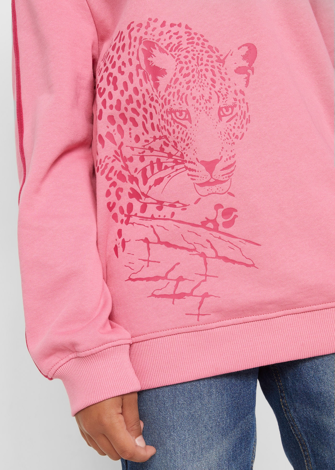 bonprix Kapuzensweatshirt, Regular Fit, mit Tier-Motiv, aus Baumwolle, mit Print
