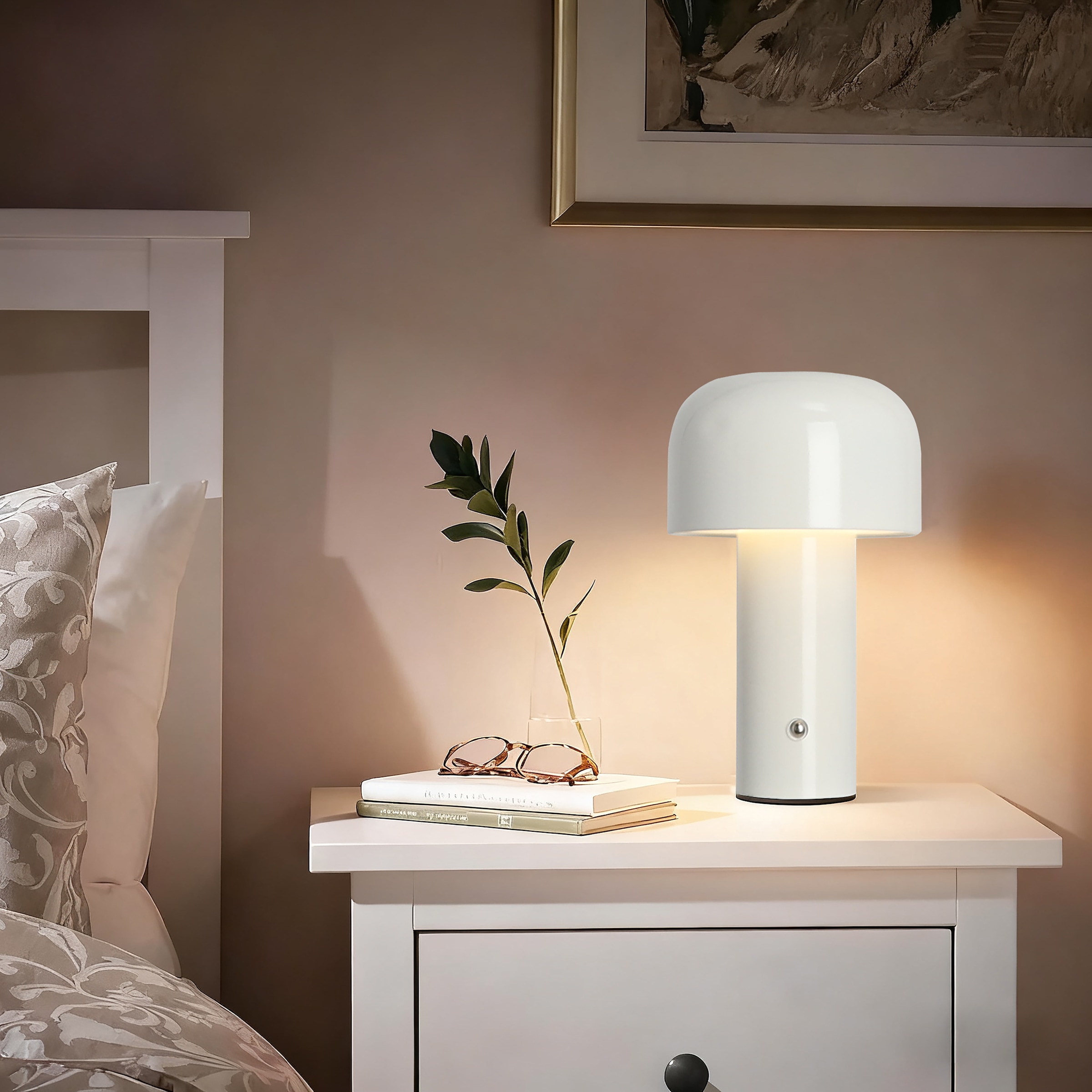 OTTO home LED Tischleuchte »Ronno« LED-Modul 1 Stk. warmweiß - kaltweiß LED, dimmbar, Farbwechsel, kabellos, USB-C, Akku