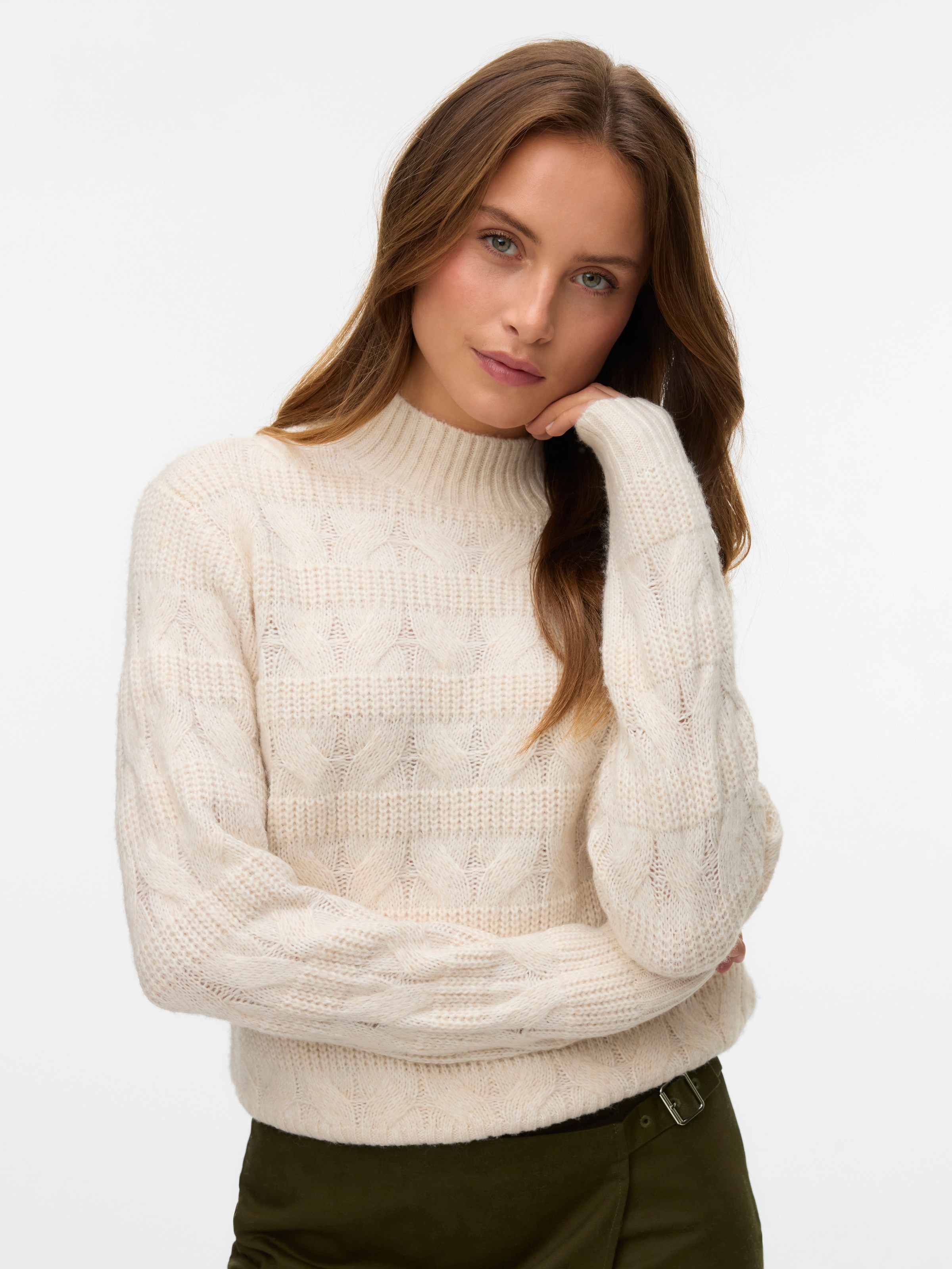 Vero Moda Strickpullover "VMVIRGO LS HIGHNECK PULLOVER BF" günstig online kaufen