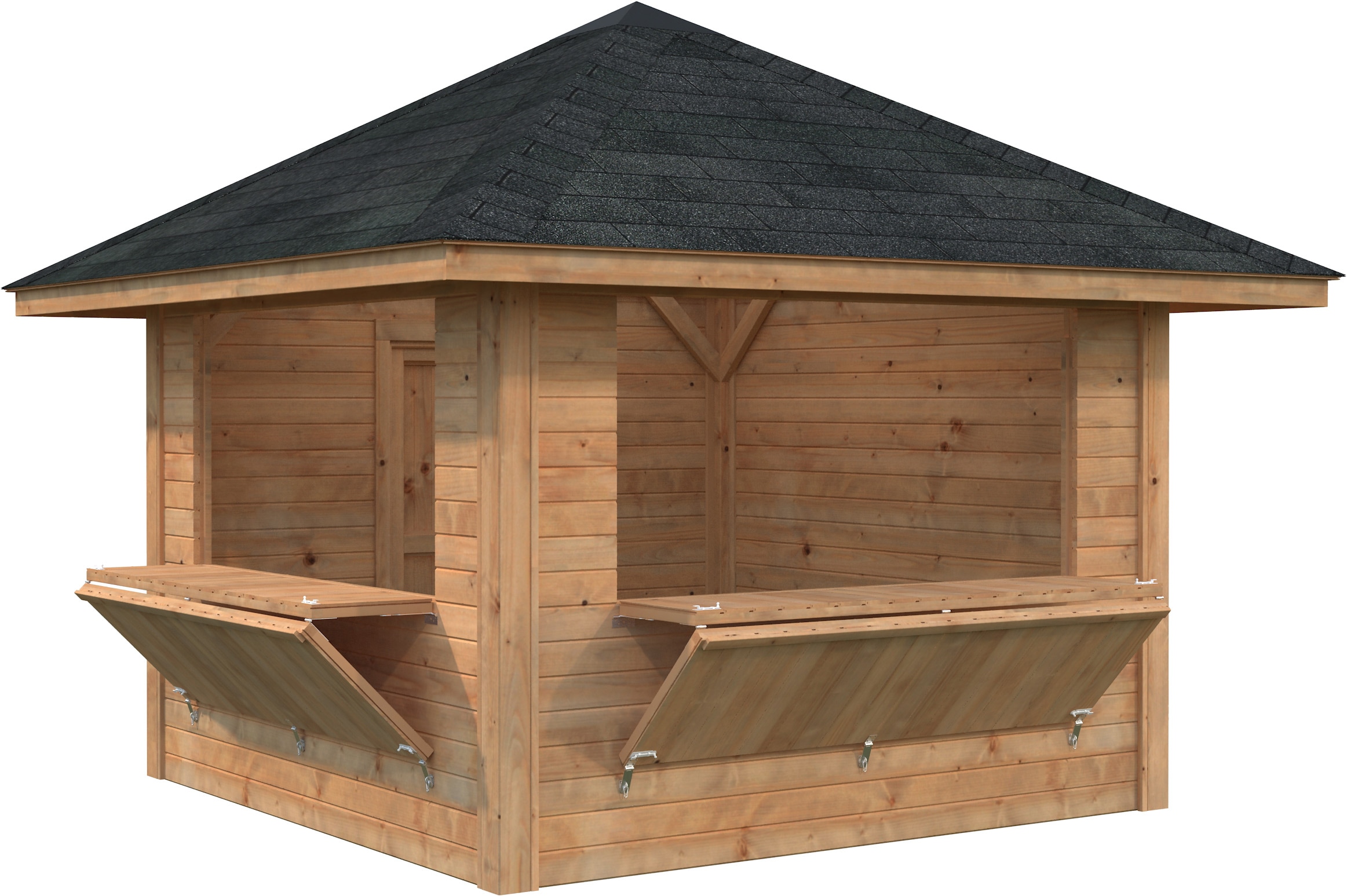 Palmako Holzpavillon "Bianca 8,3 m² Set 105" BxTxH: 384x384x319 cm