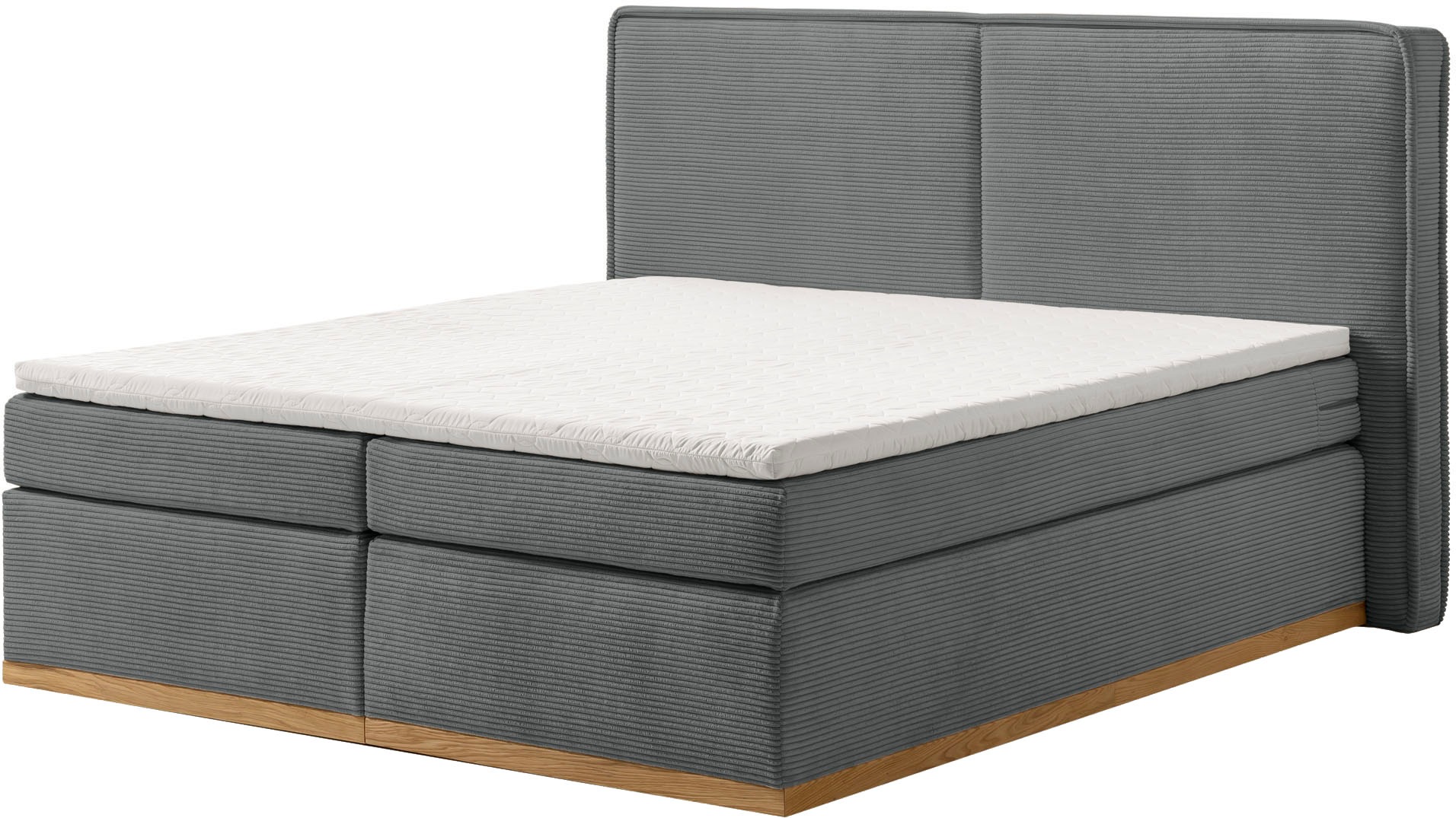 Home affaire Boxspringbett "SHERWOOD Cord Hotelbett, Polsterbett Premiumbet günstig online kaufen