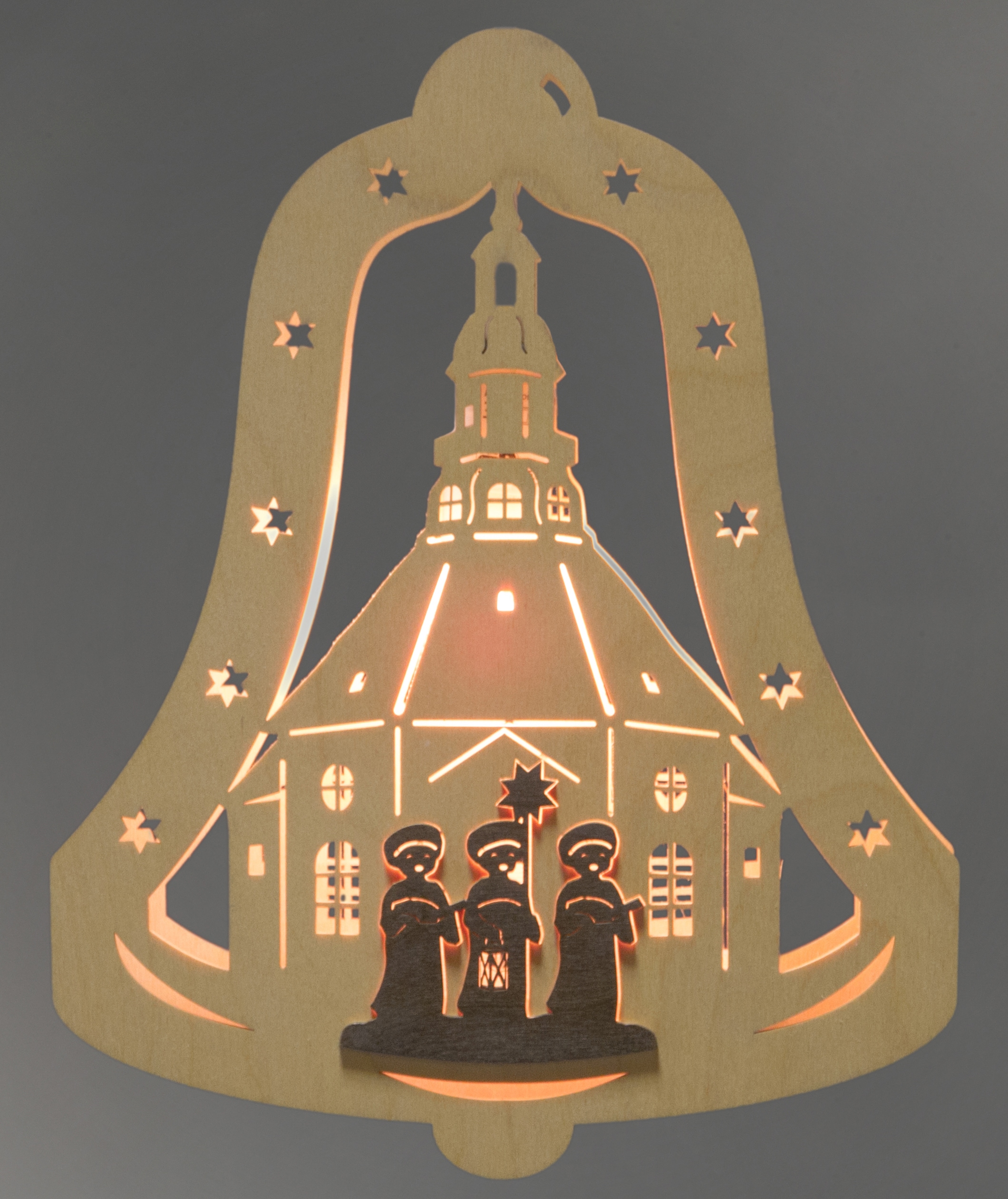 Weigla Dekolicht eingerahmt Glocke 1 in BAUR | Weihnachtsdeko«, Motiv »Kurrendesänger, flammig-flammig