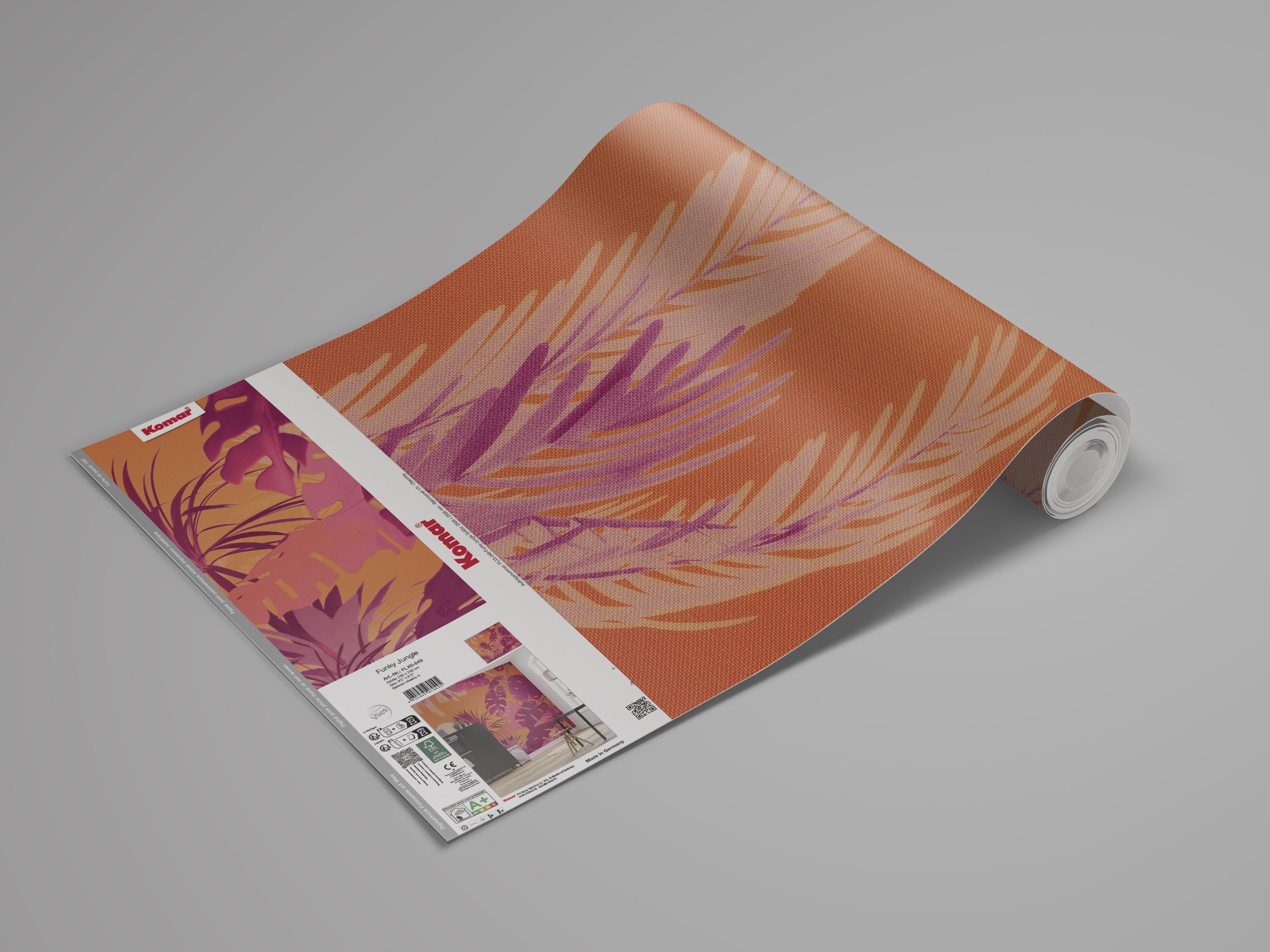 Komar Fototapete »Komar Vlies Fototapete - Funky Jungle - Größe 250 x 250 cm«, bedruckt
