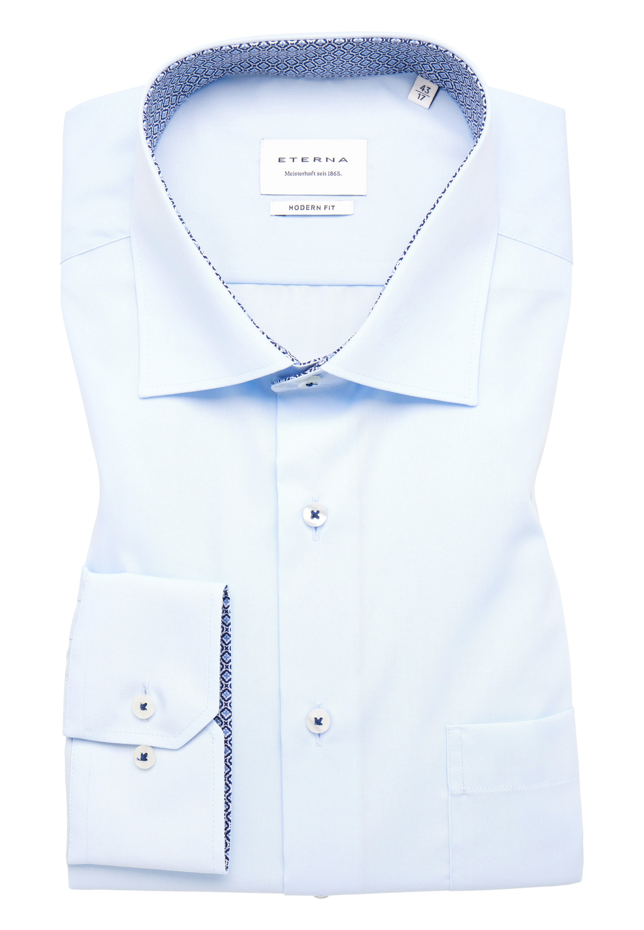 Eterna Langarmhemd »MODERN FIT«, NON IRON (bügelfrei)