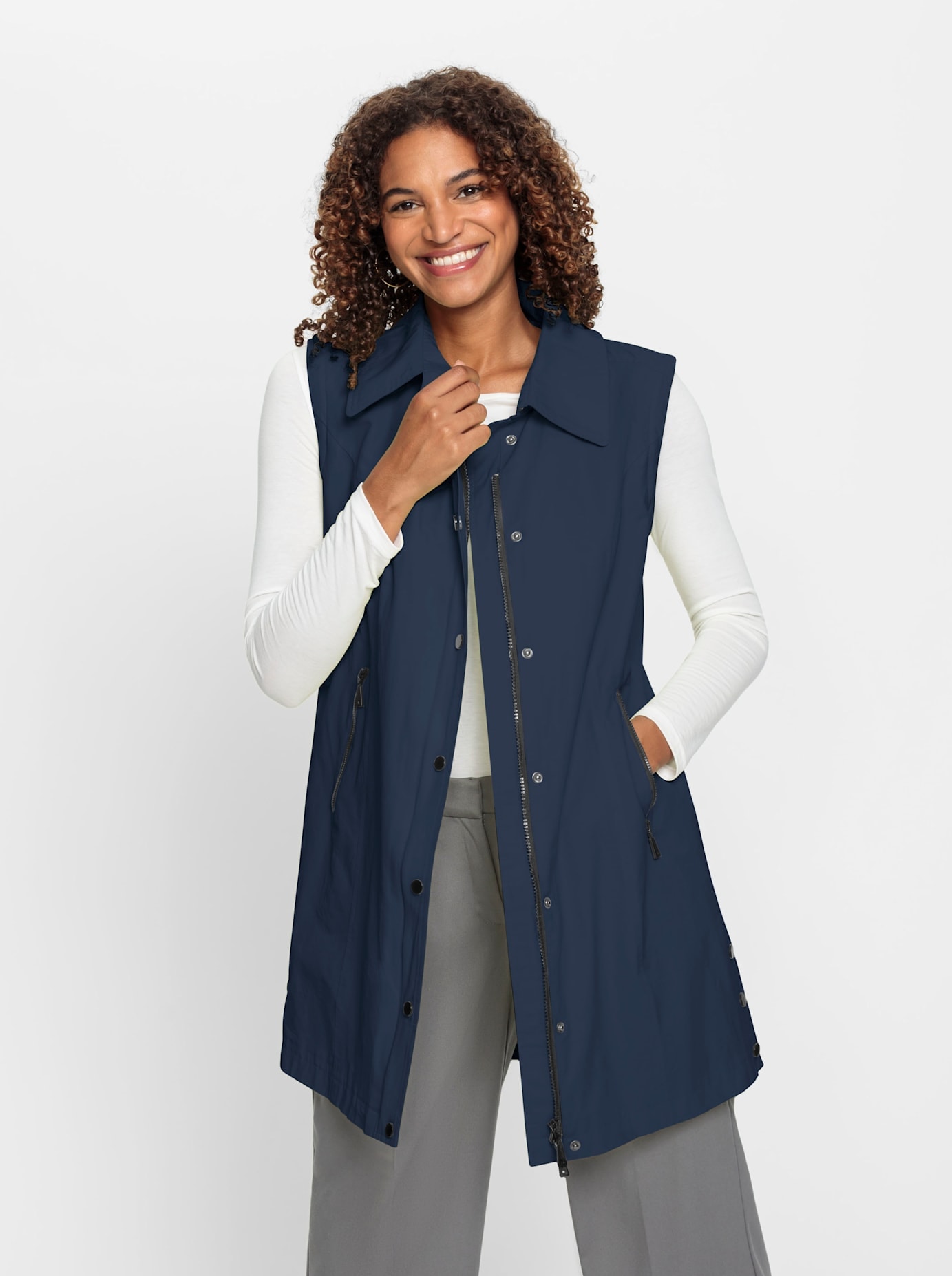 Casual Looks Langjacke, mit Kapuze