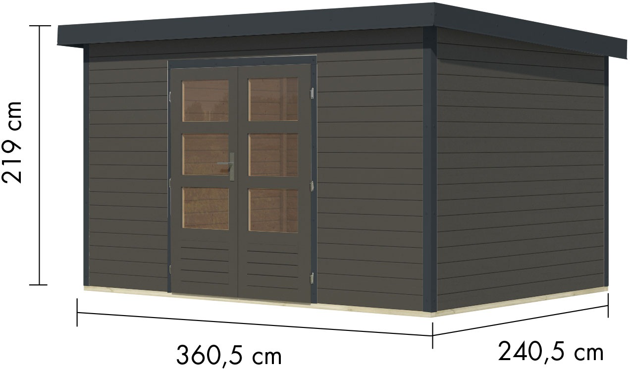 Karibu Gartenhaus »Pluto 7 B«, aus hochwertigen Materialien