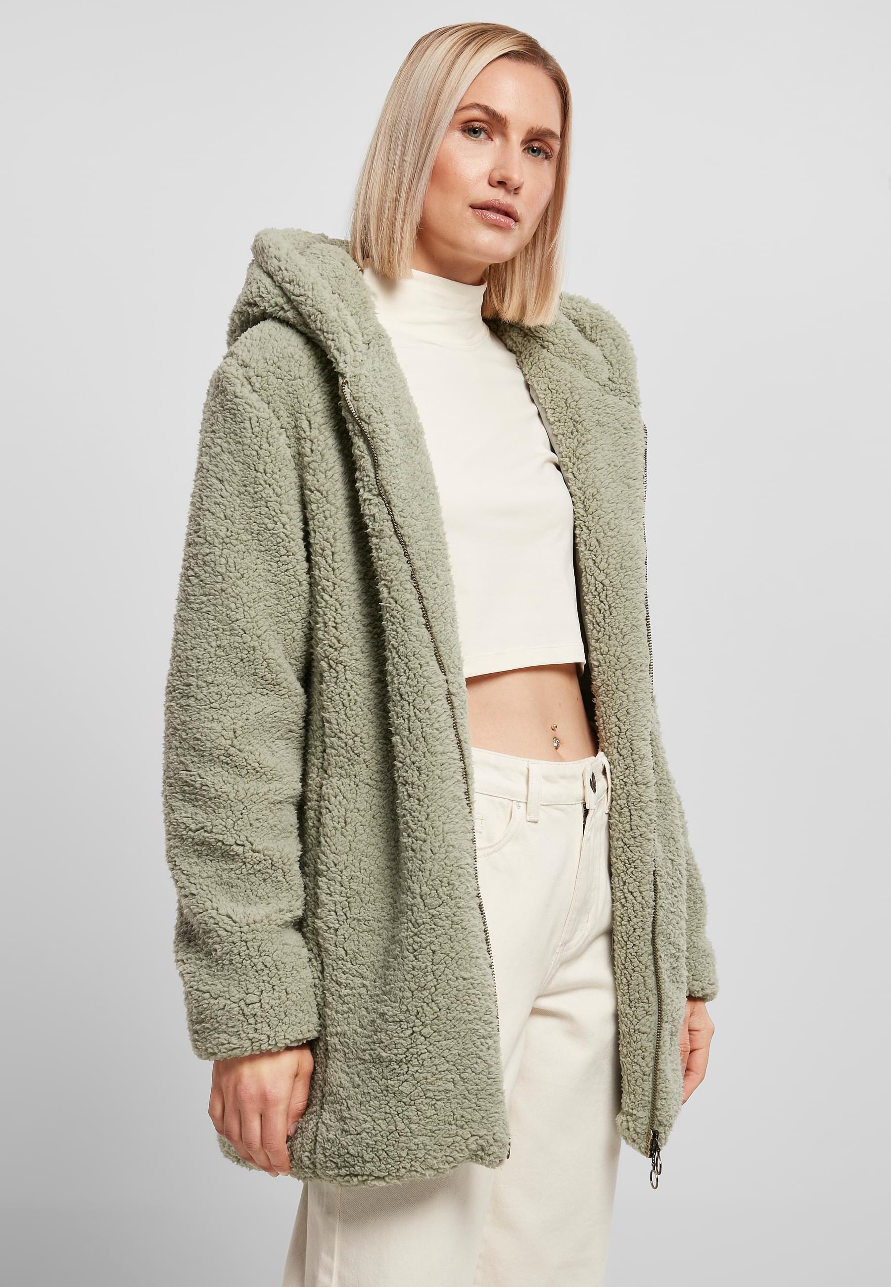 URBAN CLASSICS Allwetterjacke »Urban Classics Damen Ladies Sherpa Jacket«, (1 St.), mit Kapuze