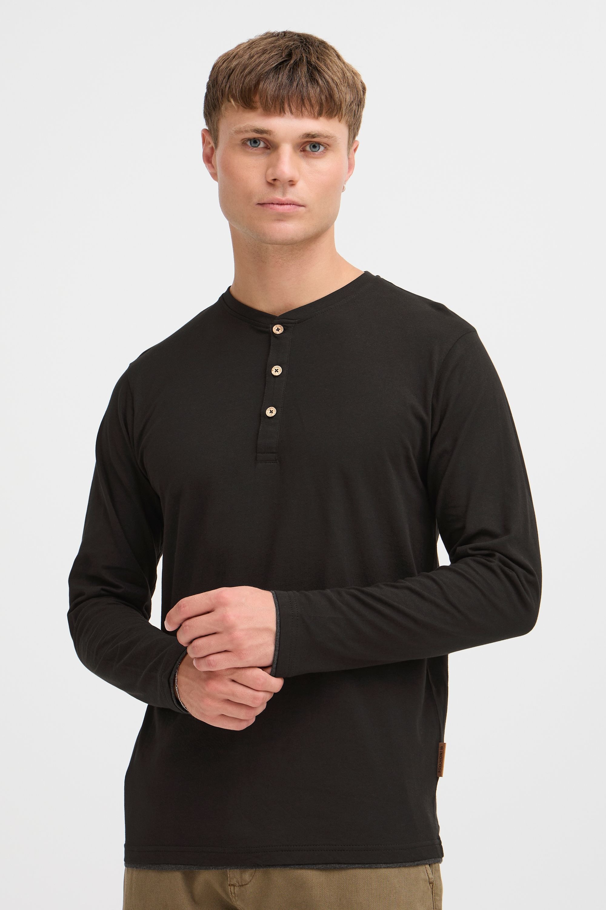 INDICODE IDGifford Long Sleeve Shirt Black Size S 2