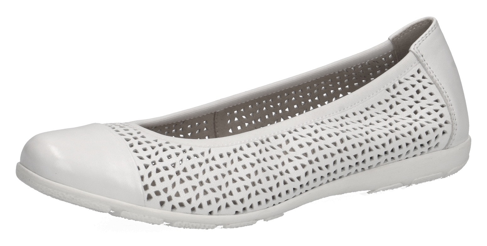 Caprice Ballerina, Slipper, Bequemschuh, Schlupfschuh mit Perforation günstig online kaufen