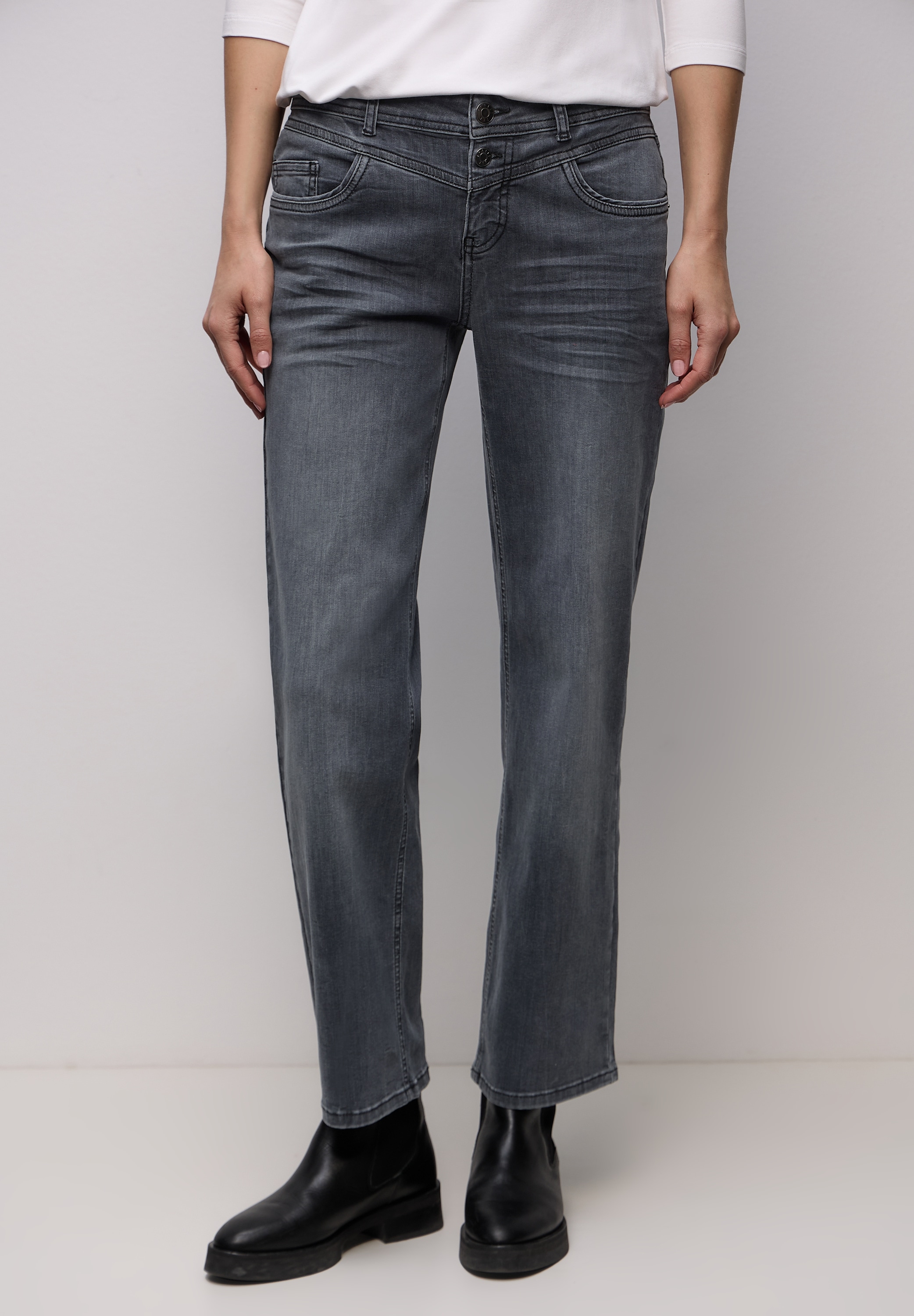 STREET ONE Comfort-fit-Jeans Middle Waist