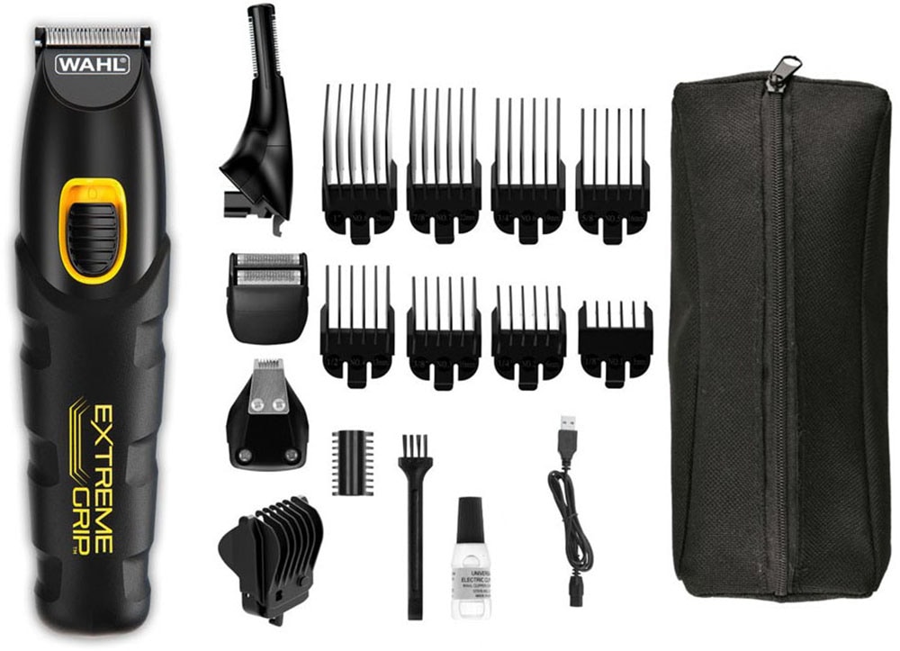 Wahl Multifunktionstrimmer »Extreme Grip Advanced«, 14 Aufsätze, Rutschfester Griff, Lithium-Ionen-Technologie, USB Aufladung