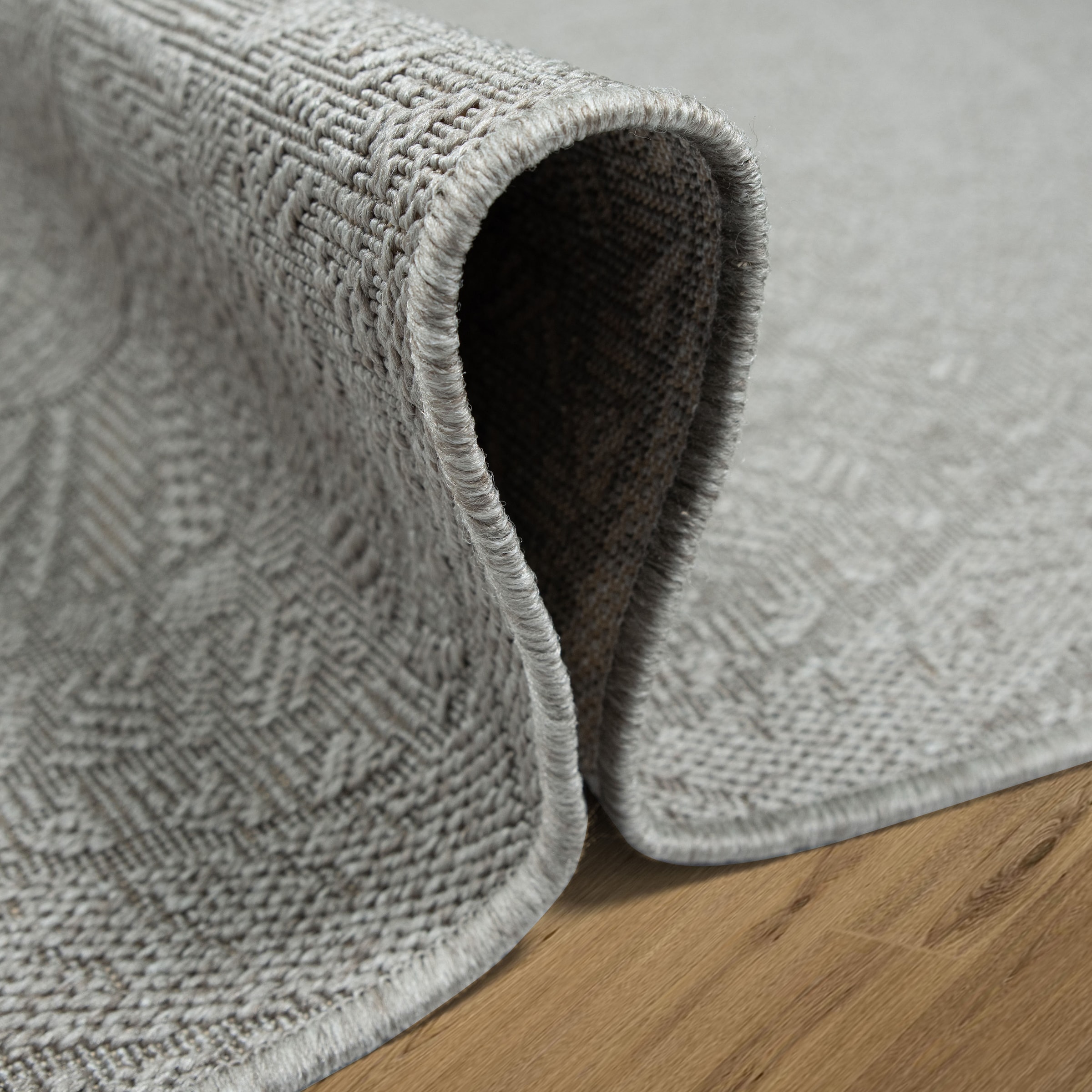 Bruno Banani Teppich »Solan, ethnisch, boho-inspiriert« rechteckig 5 mm Höhe Mandala, Kreise, In- und Outdoor geeignet, Camping, Balkon