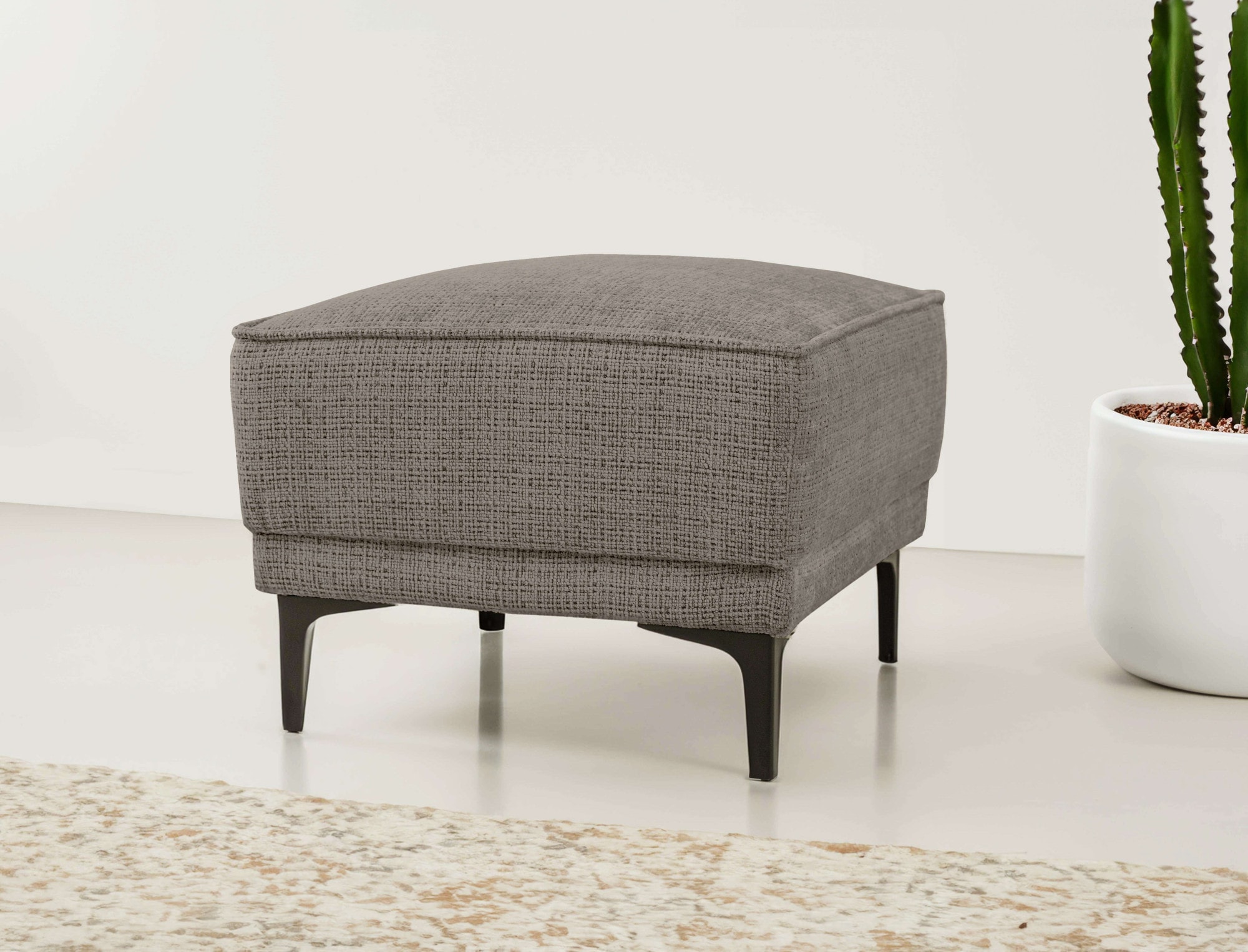 OTTO home Hocker "Oland Chenille Polsterhocker" passend zur Serie OLAND