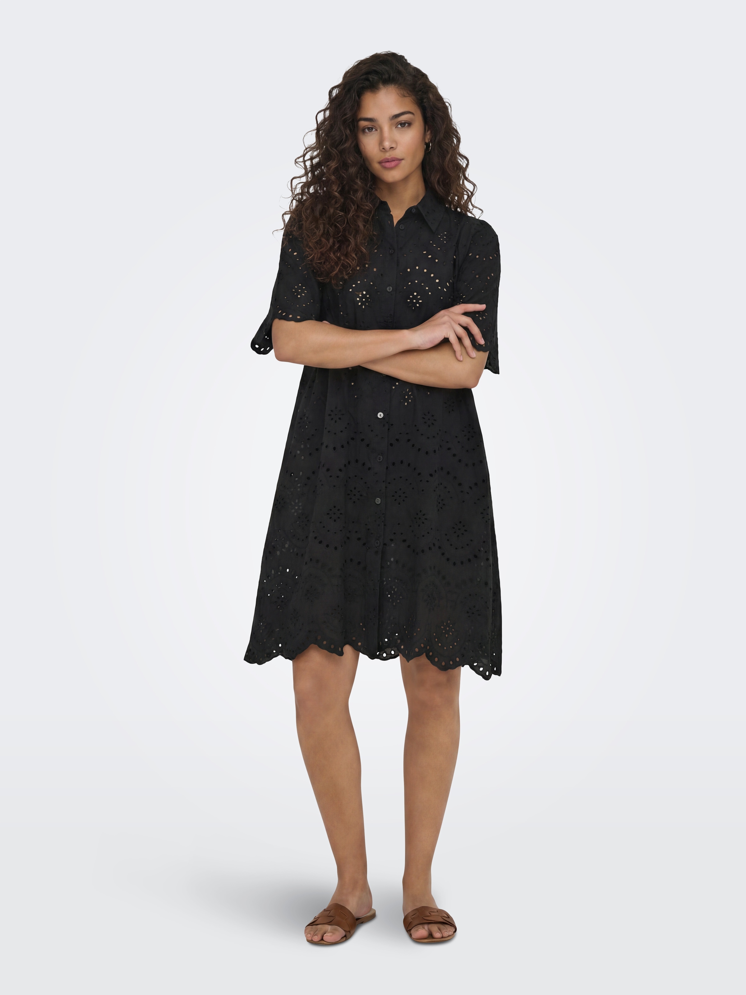 ONLY Spitzenkleid »ONLVALAIS S/S DRESS WVN NOOS«