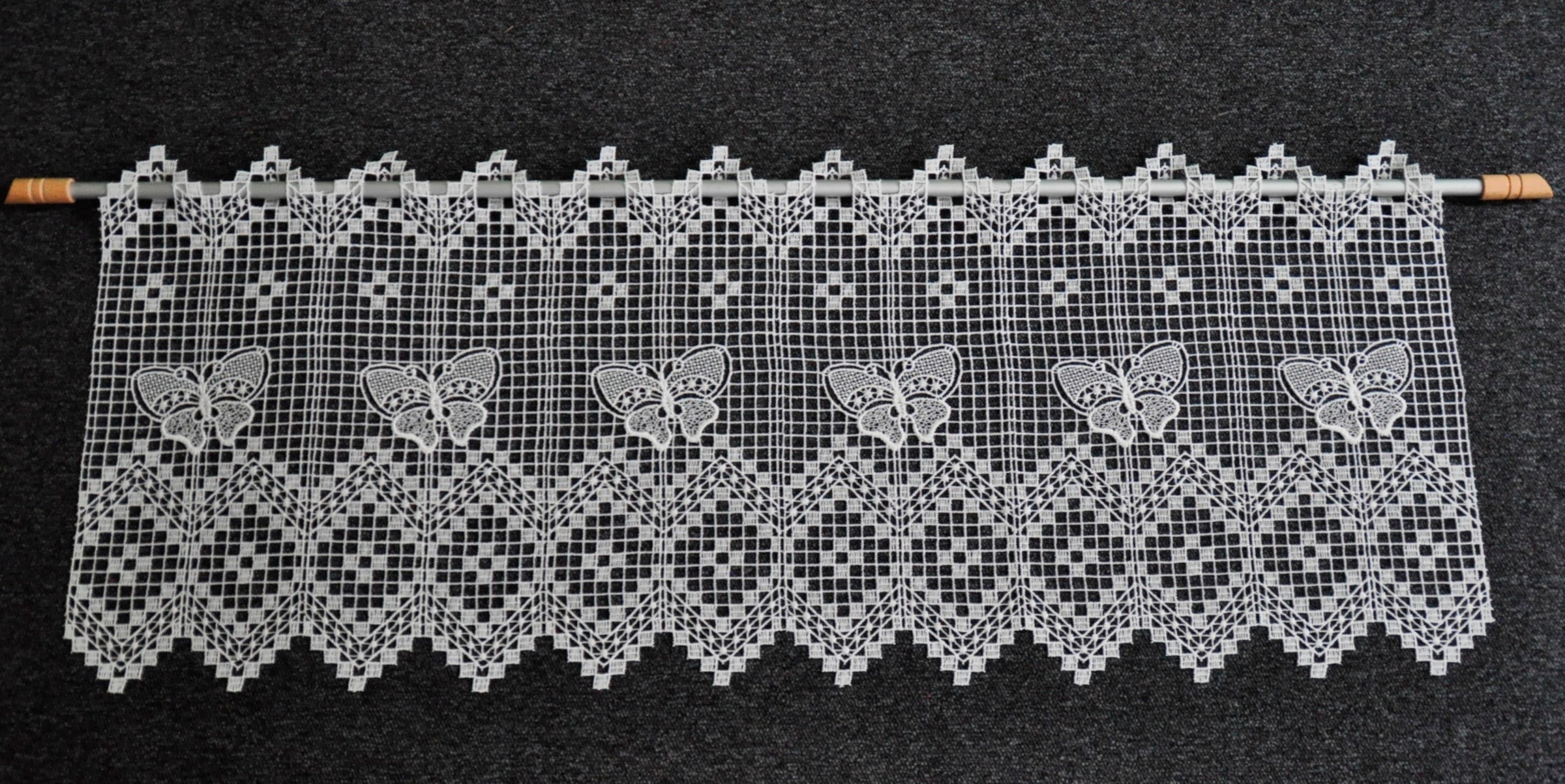 Stickereien Plauen Scheibengardine "Butterfly" Stangendurchzug 1 Stk. tlg. günstig online kaufen