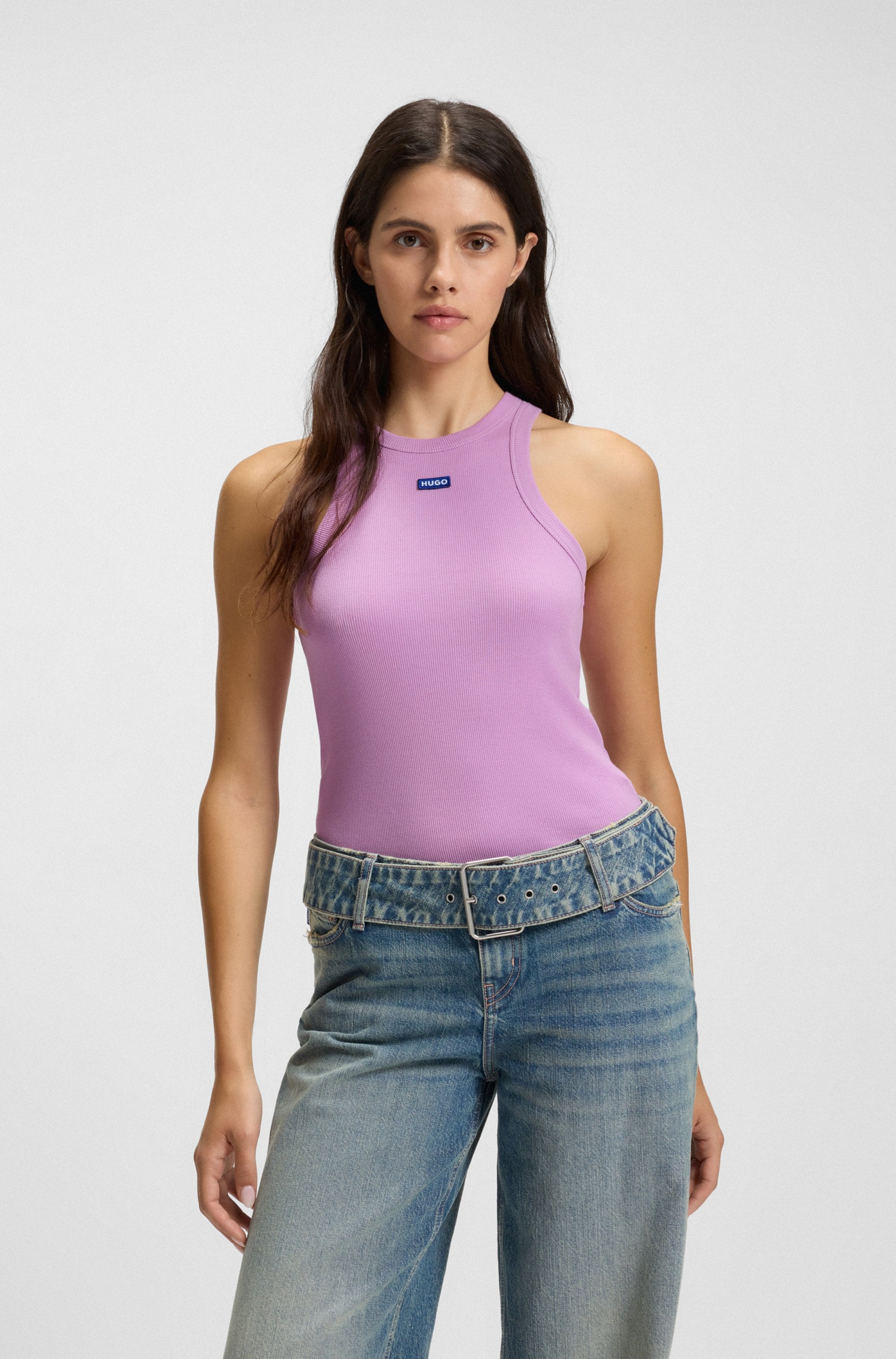 HUGO Blue Tanktop "Easy Tank", Stretch-Baumwolle, Slim Fit günstig online kaufen