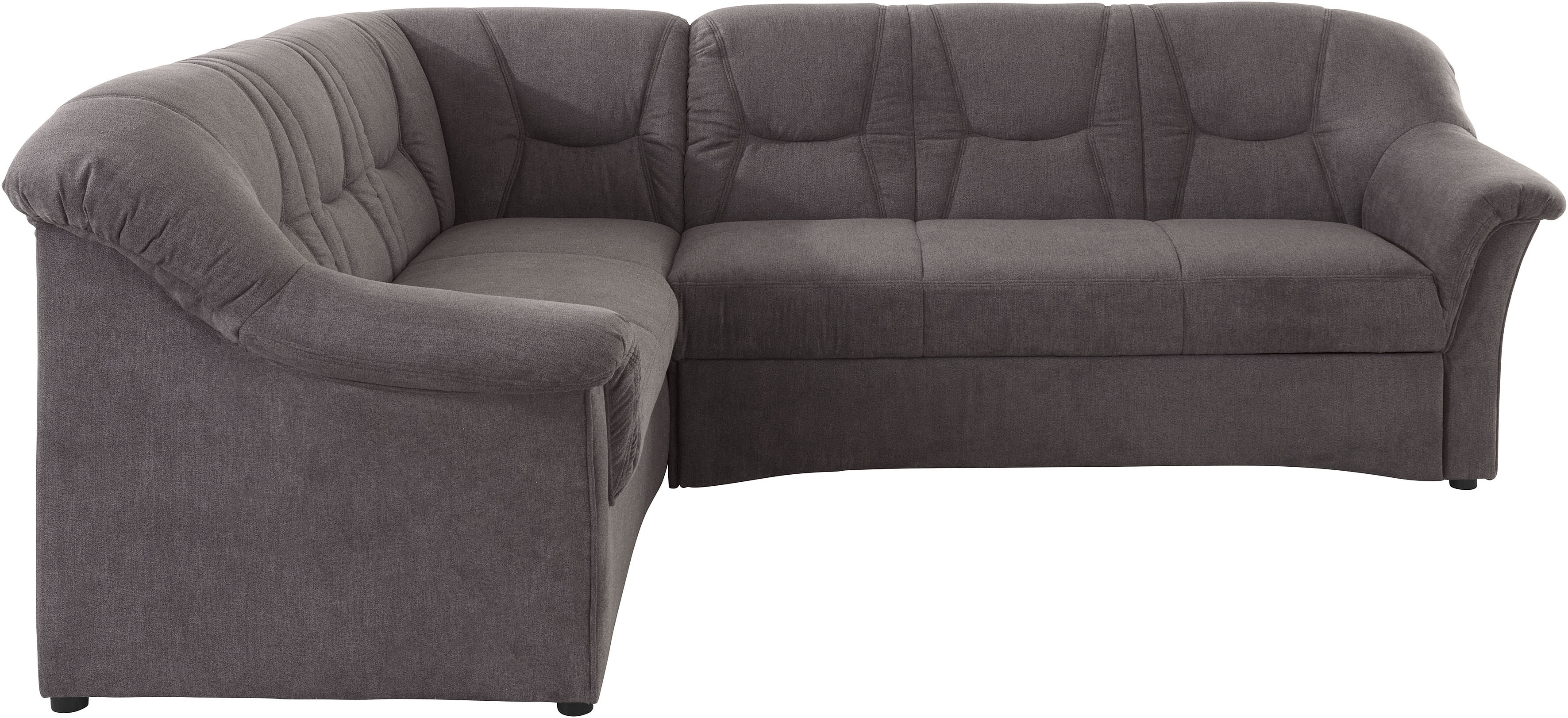 DOMO collection Ecksofa "SARAFINA 240x190 cm, auch mit Federkern für mehr Sitzkomfort" whlw. mit Bettfunktion, elegantes Design, L-Form